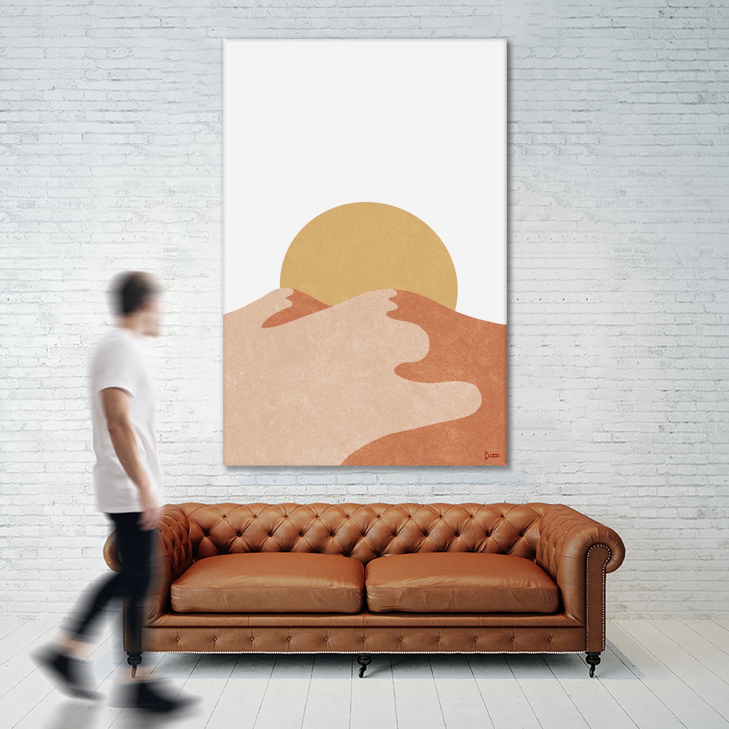 Desert Moutains IV by Digital Canvas on GIANT ART - orange digital