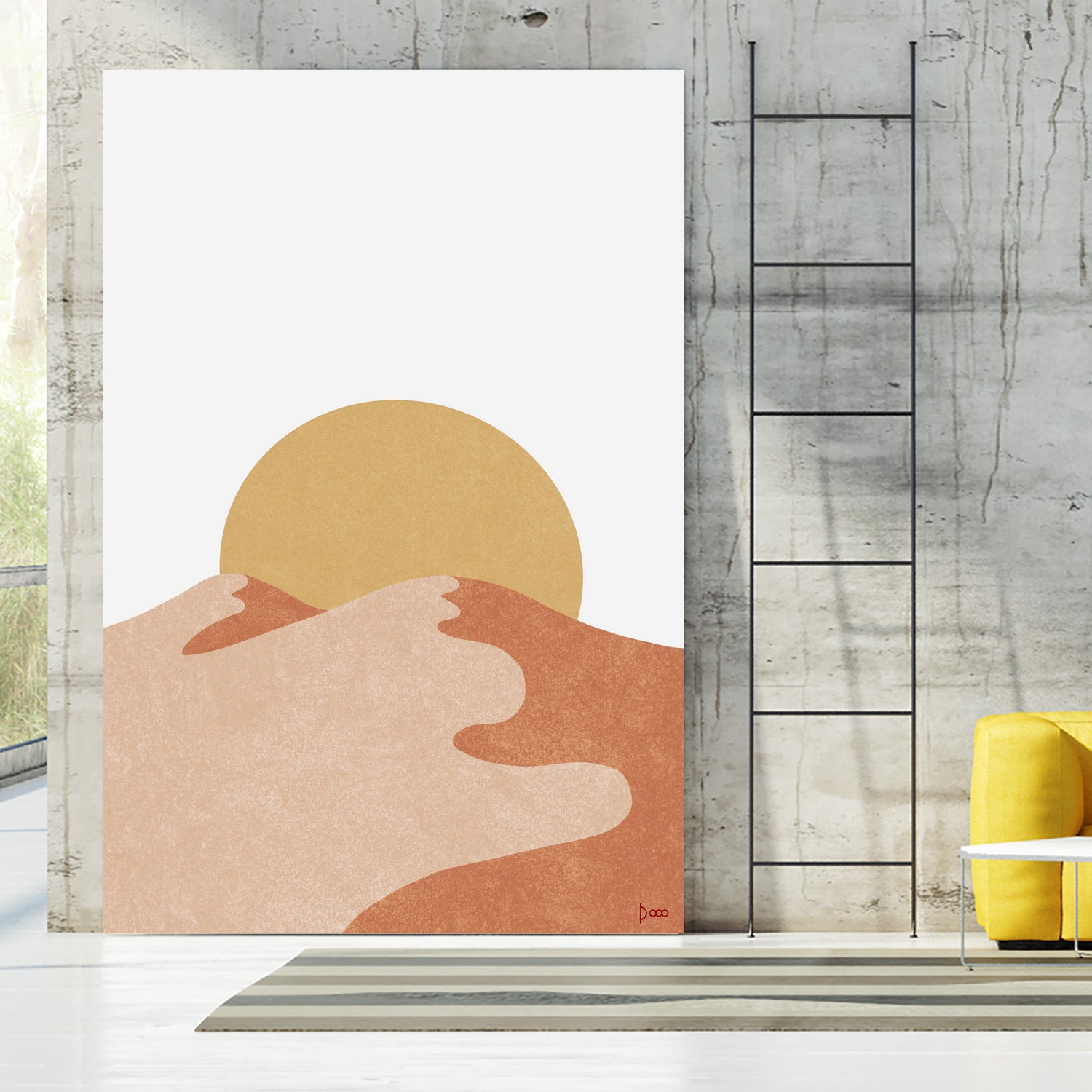 Desert Moutains IV by Digital Canvas on GIANT ART - orange digital