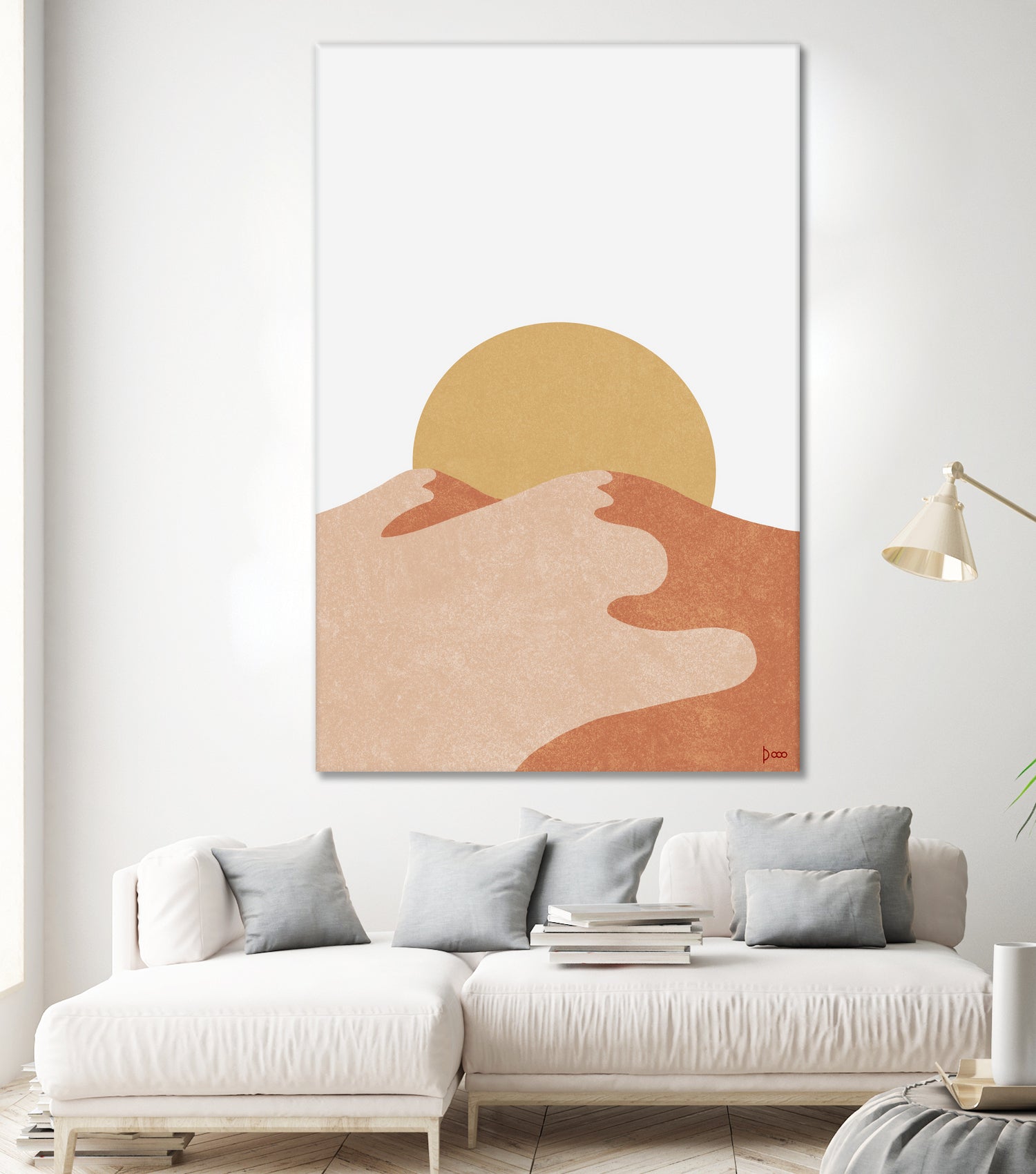 Desert Moutains IV by Digital Canvas on GIANT ART - orange digital