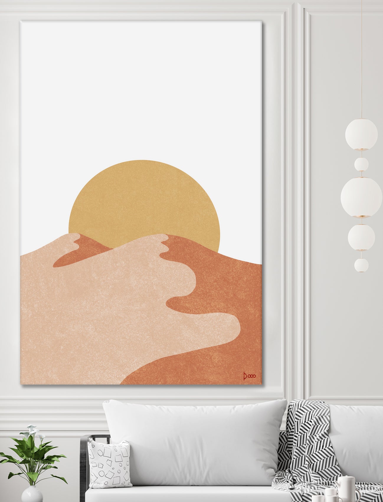 Desert Moutains IV by Digital Canvas on GIANT ART - orange digital