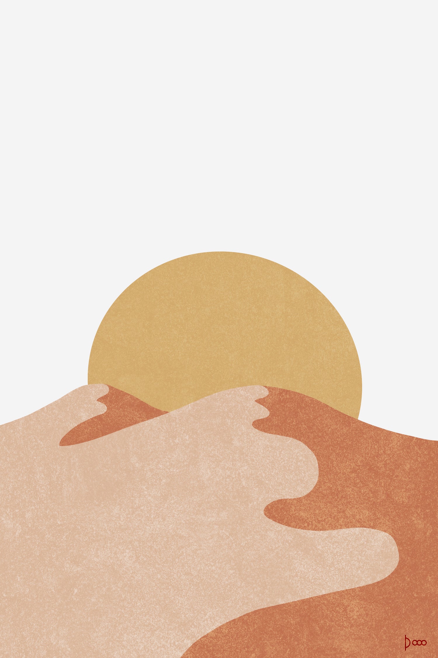 Desert Moutains IV by Digital Canvas on GIANT ART - orange digital