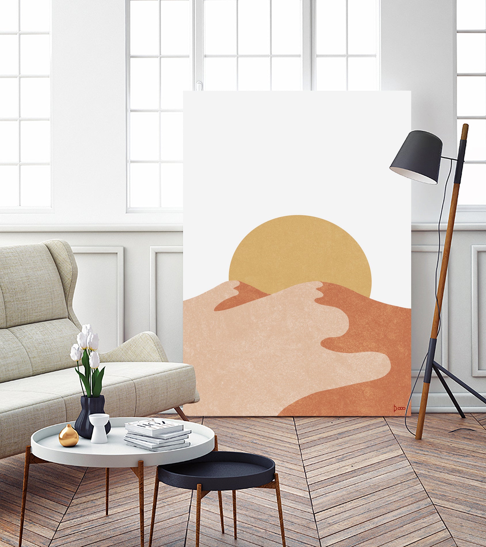 Desert Moutains IV by Digital Canvas on GIANT ART - orange digital