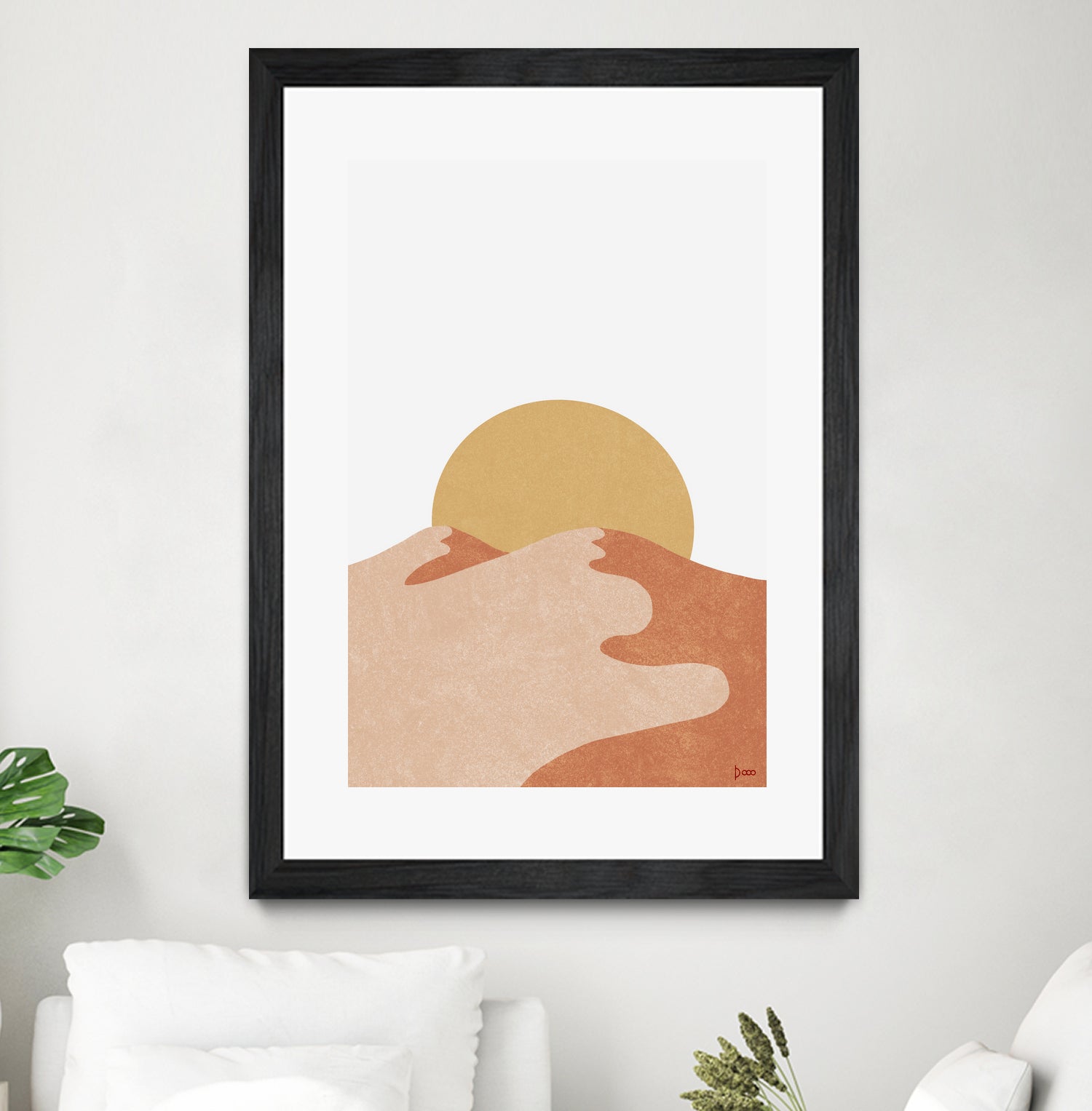 Desert Moutains IV by Digital Canvas on GIANT ART - orange digital