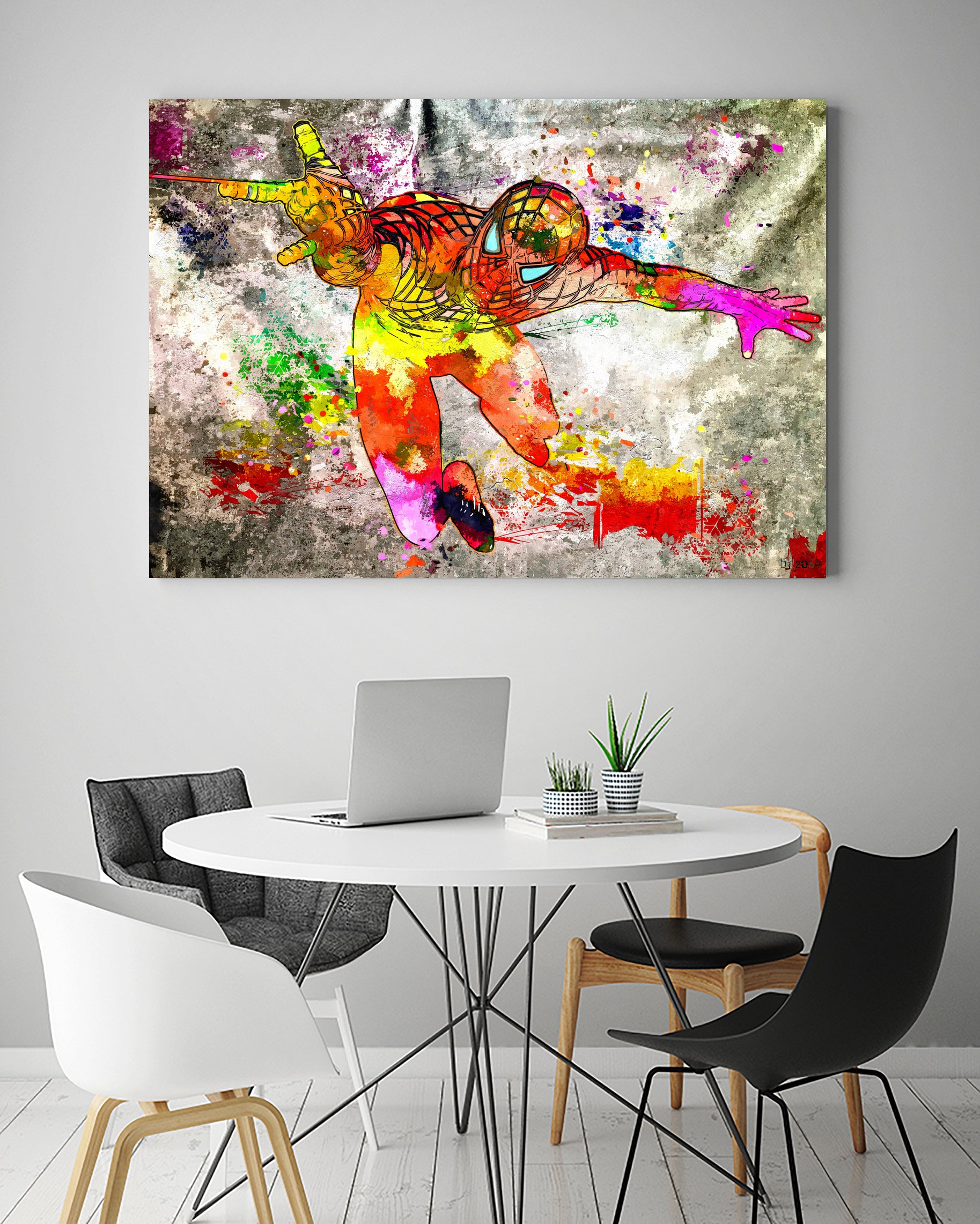 The Amazing Spider-Man Grunge by Daniel Janda on GIANT ART - blue digital painting