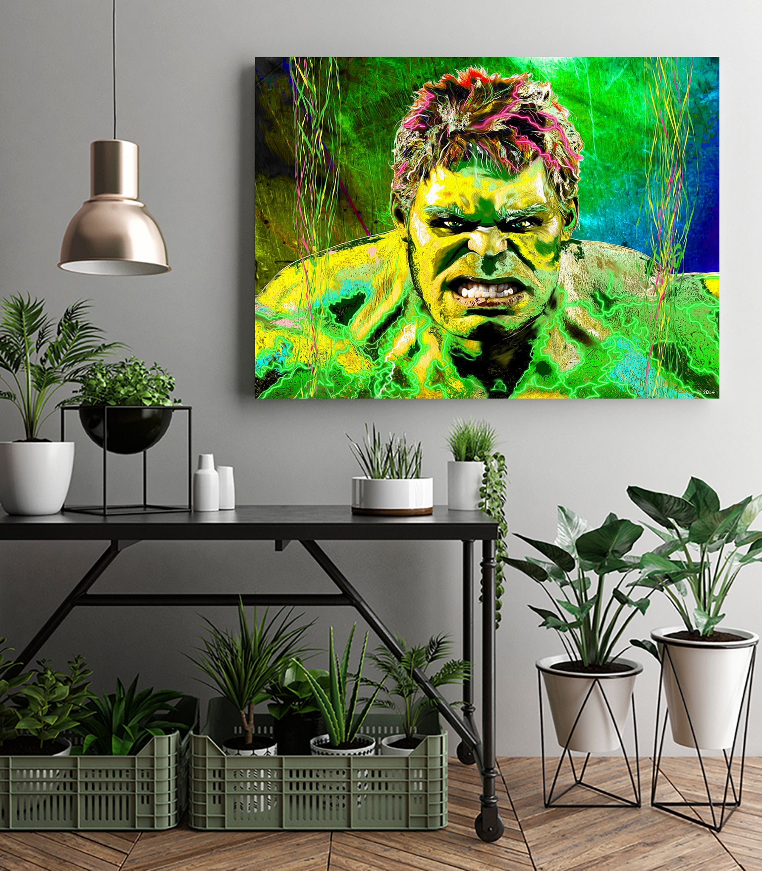 The Incredible Hulk by Daniel Janda on GIANT ART - fuchsia digital painting