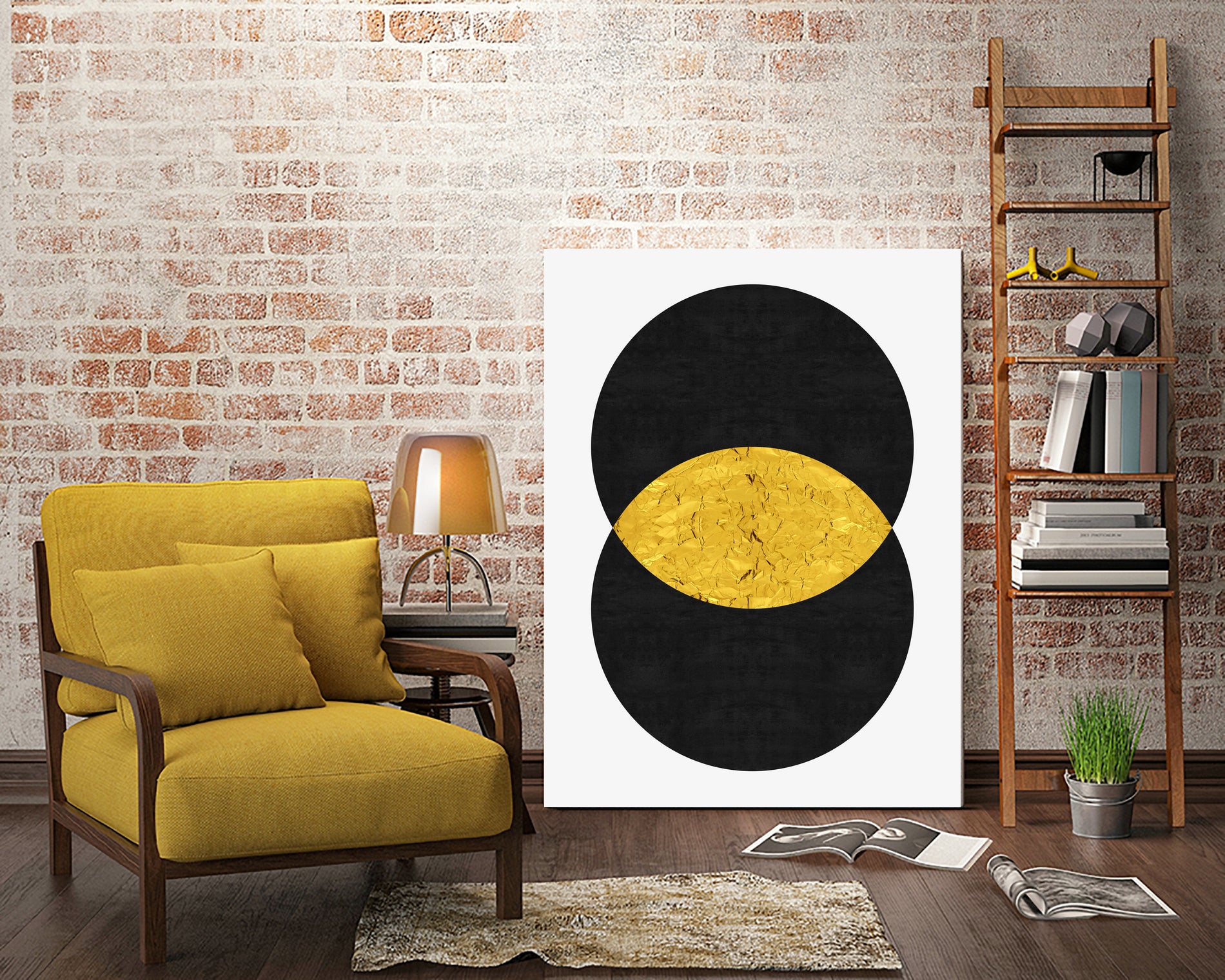 Golden fusion by Vitor Costa on GIANT ART - black digital painting