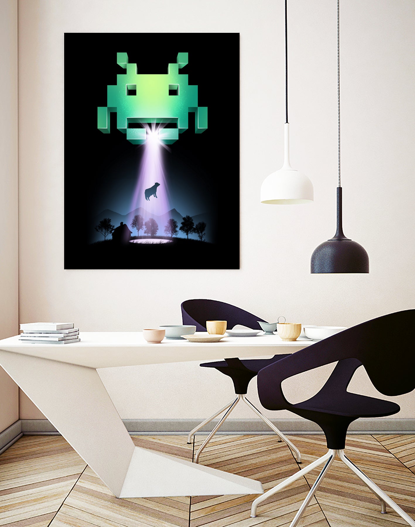 Space Invaders by Vincent Trinidad on GIANT ART - black digital painting