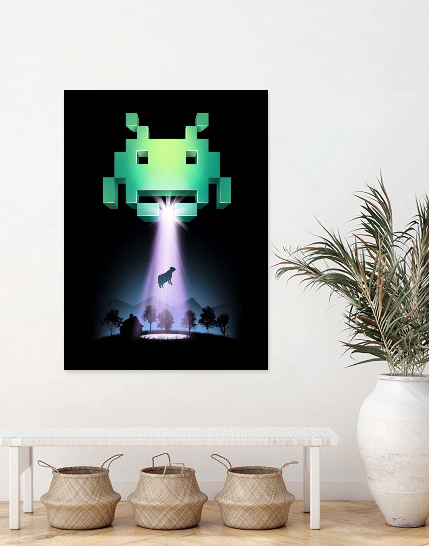 Space Invaders by Vincent Trinidad on GIANT ART - black digital painting