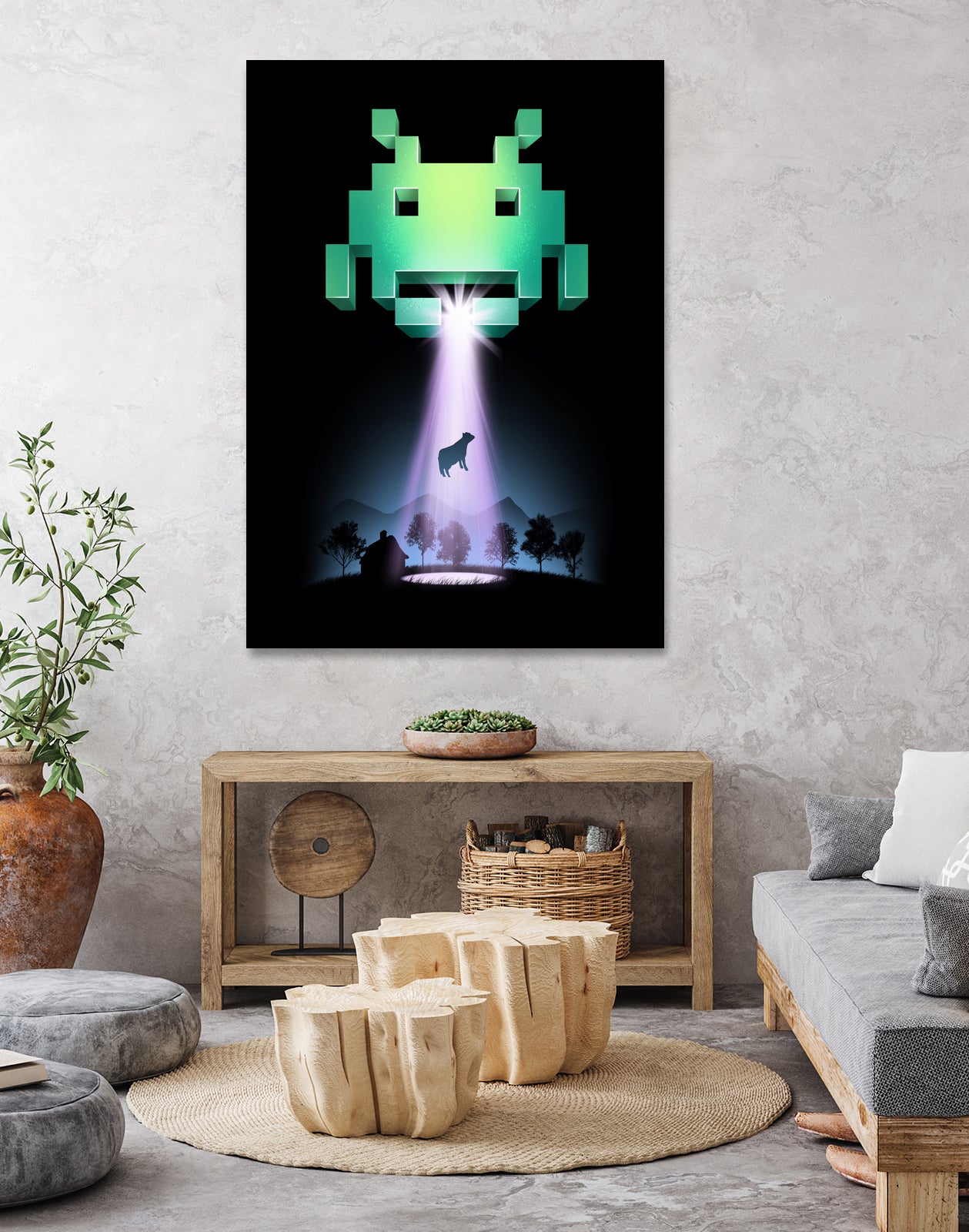 Space Invaders by Vincent Trinidad on GIANT ART - black digital painting