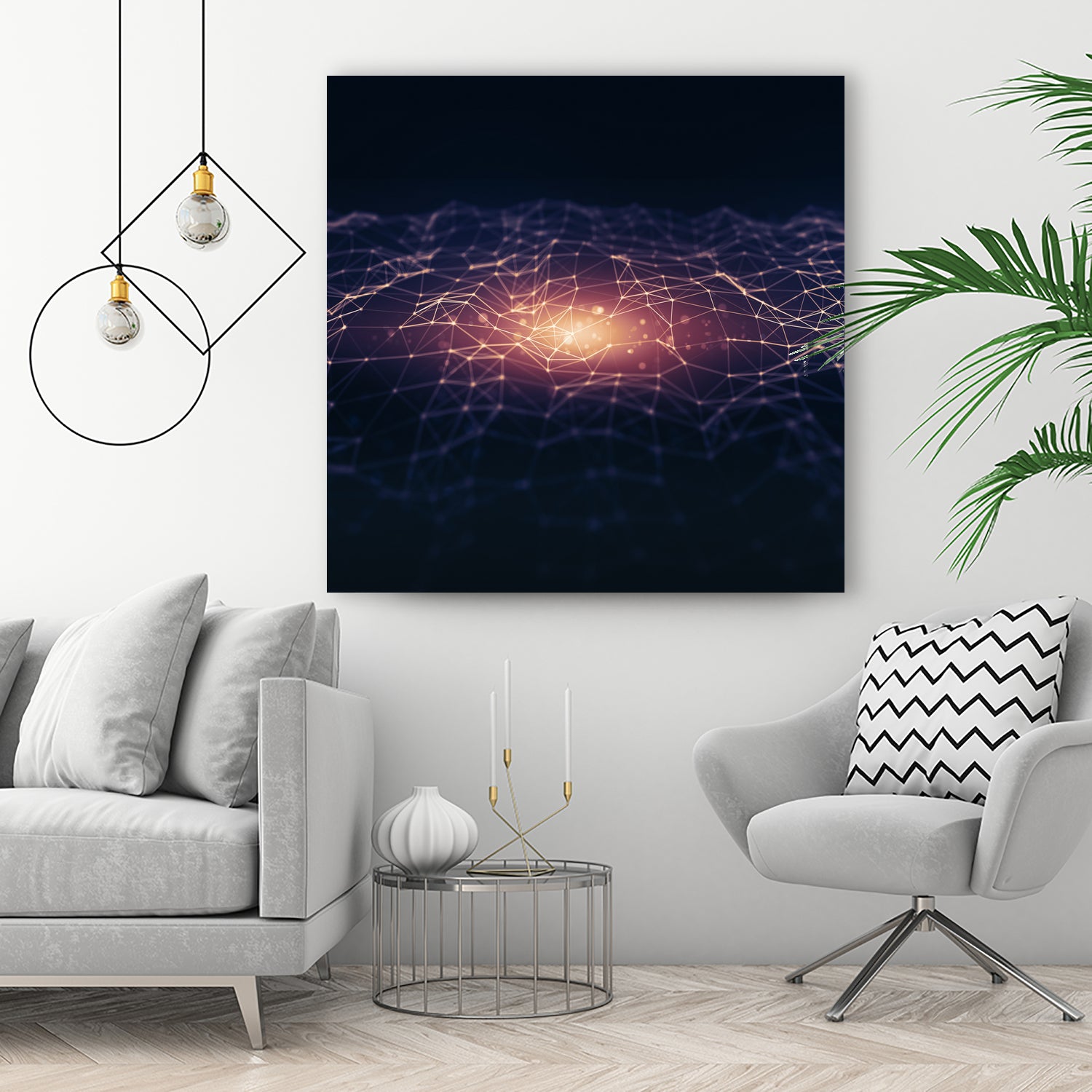 Low poly galaxy by Elena Voronina on GIANT ART - fuchsia 3d art