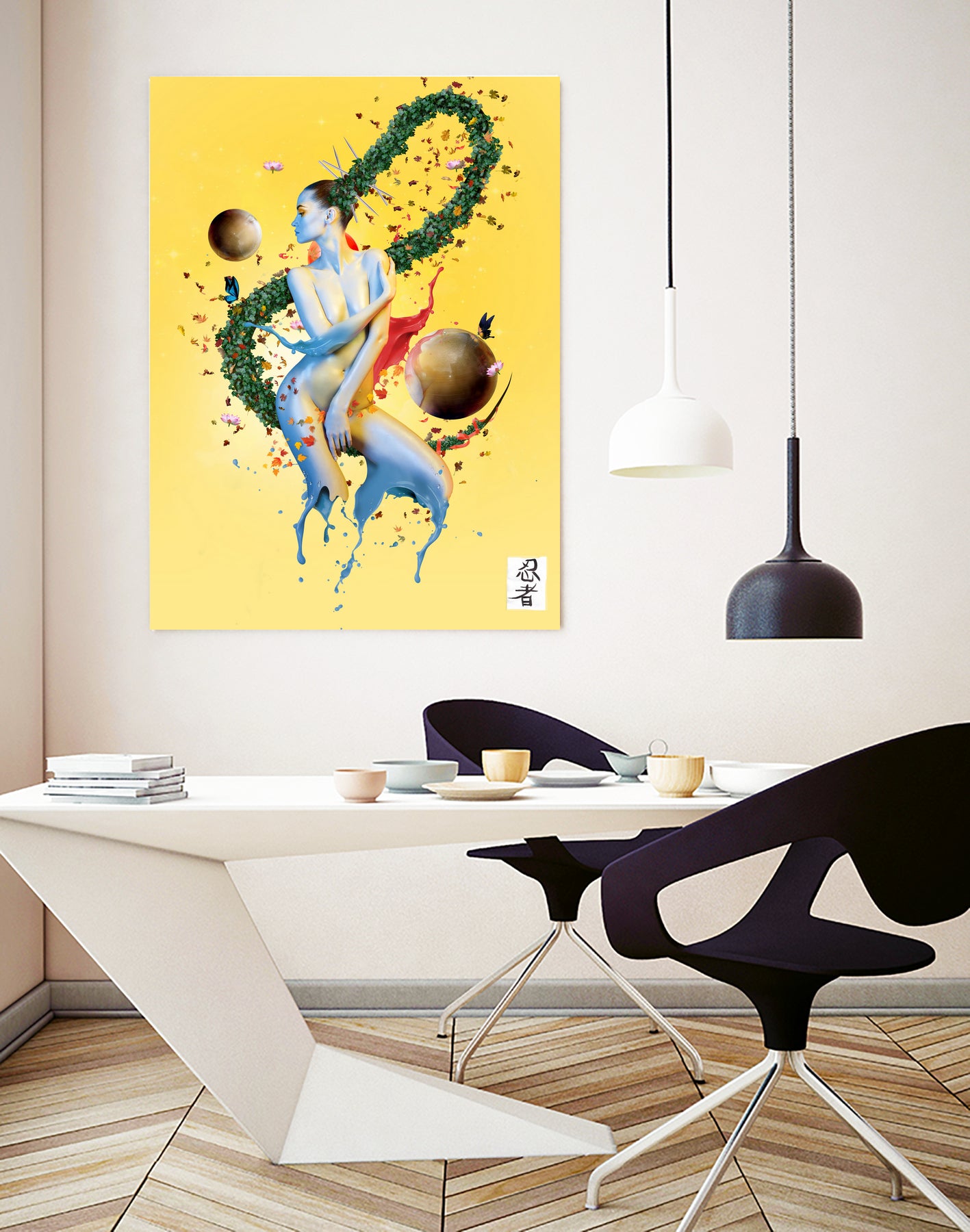 Yellow move by Olivier Gros on GIANT ART - yellow digital painting