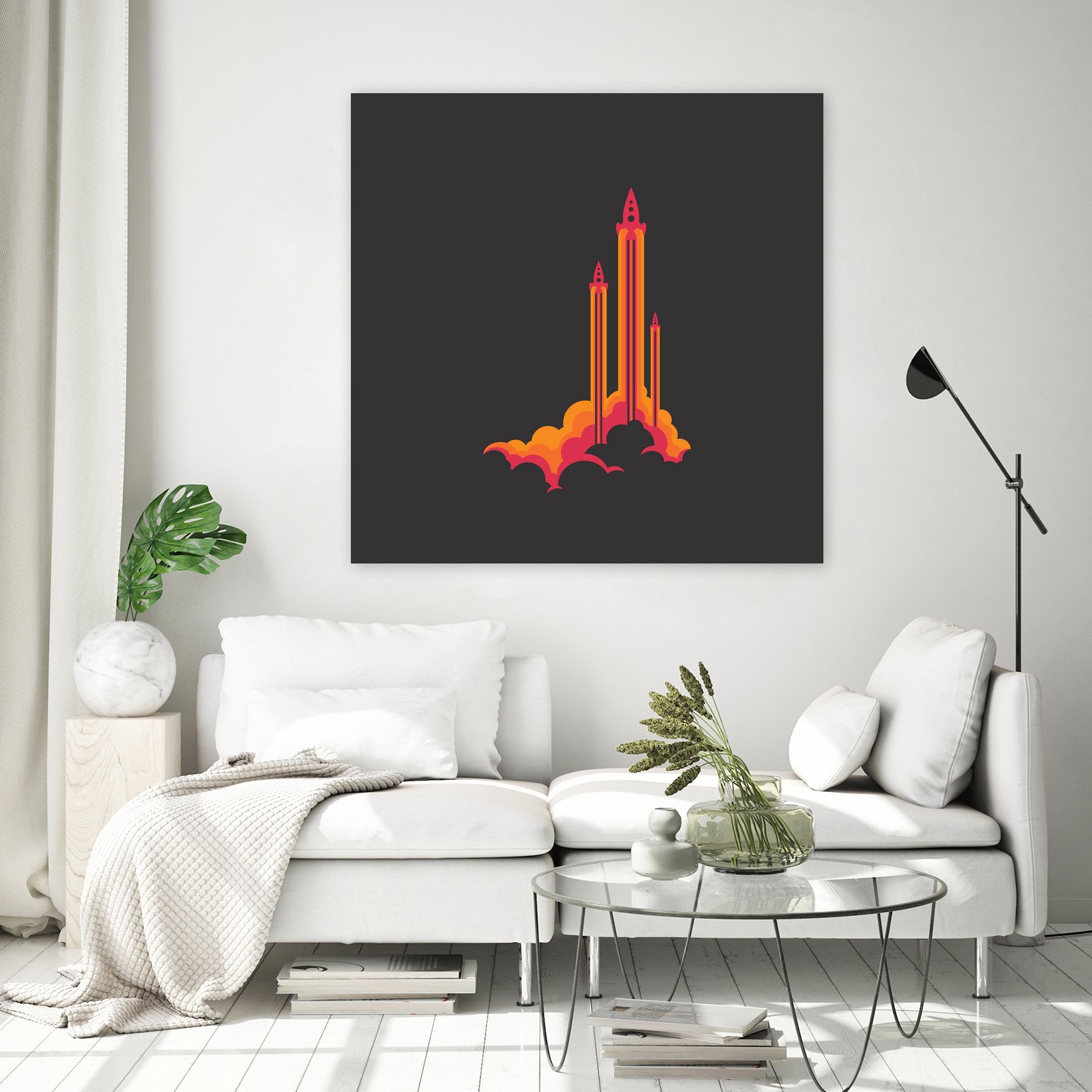 Liftoff! by Wayne Minnis on GIANT ART - orange digital drawing