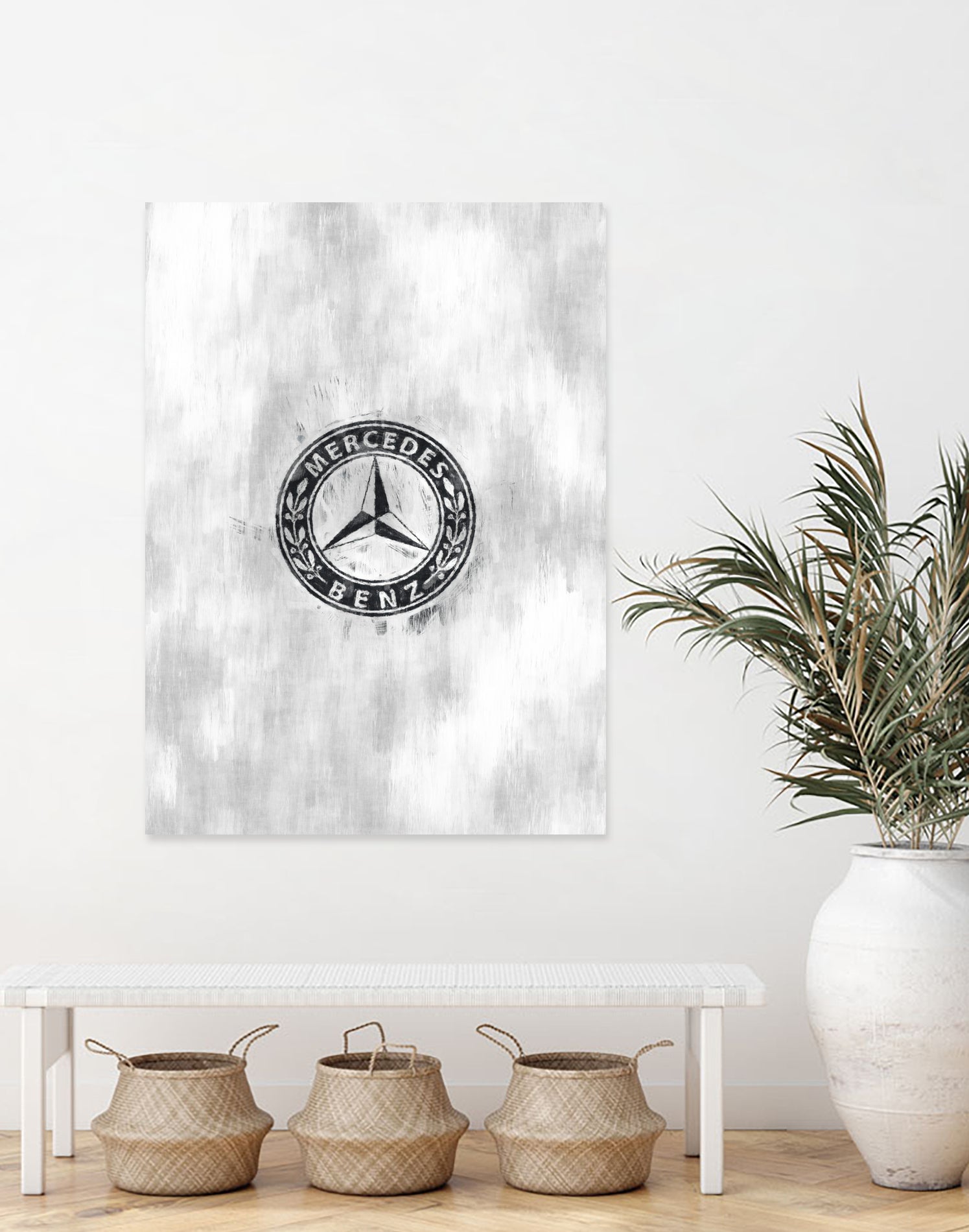 Mercedes-Benz logo sketch by Jurijs Permanickis on GIANT ART - gray digital painting