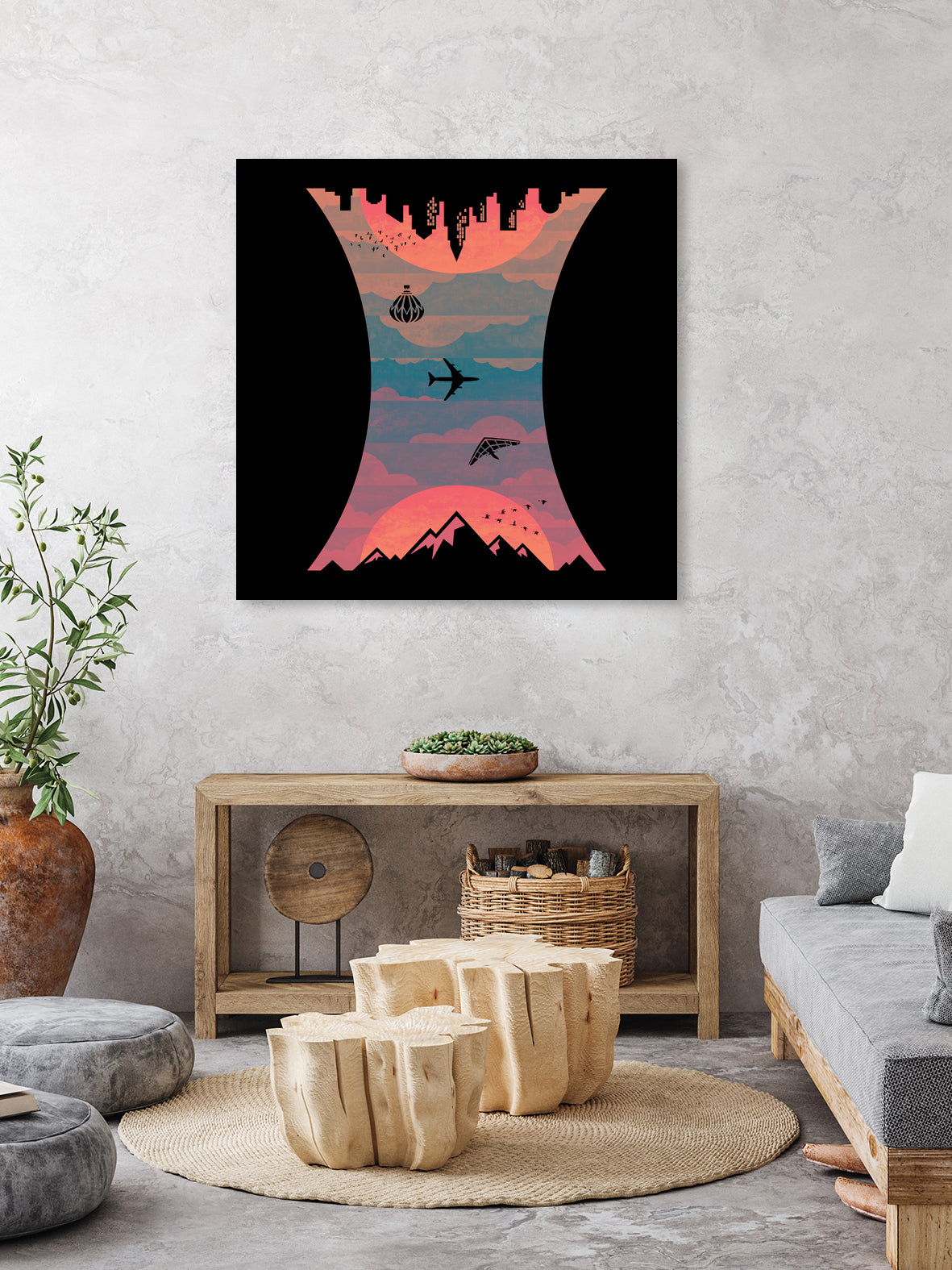 Sunrise / Sunset by Wayne Minnis on GIANT ART - blue digital drawing