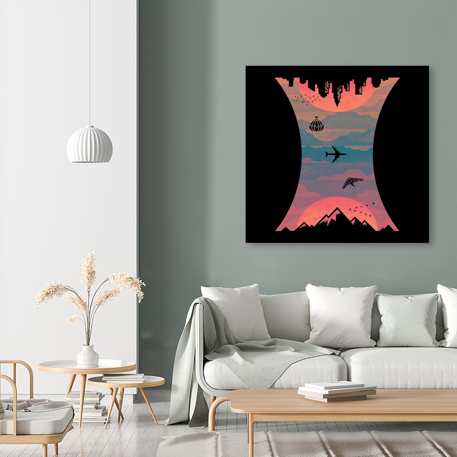 Sunrise / Sunset by Wayne Minnis on GIANT ART - blue digital drawing