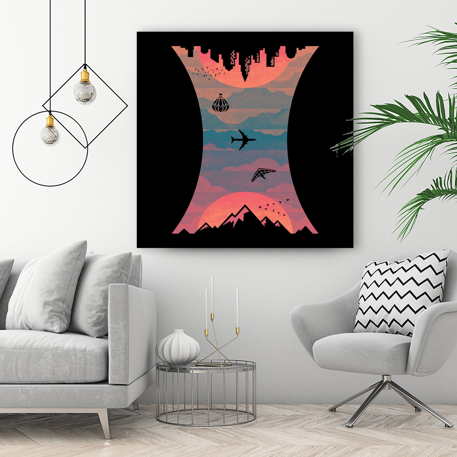 Sunrise / Sunset by Wayne Minnis on GIANT ART - blue digital drawing