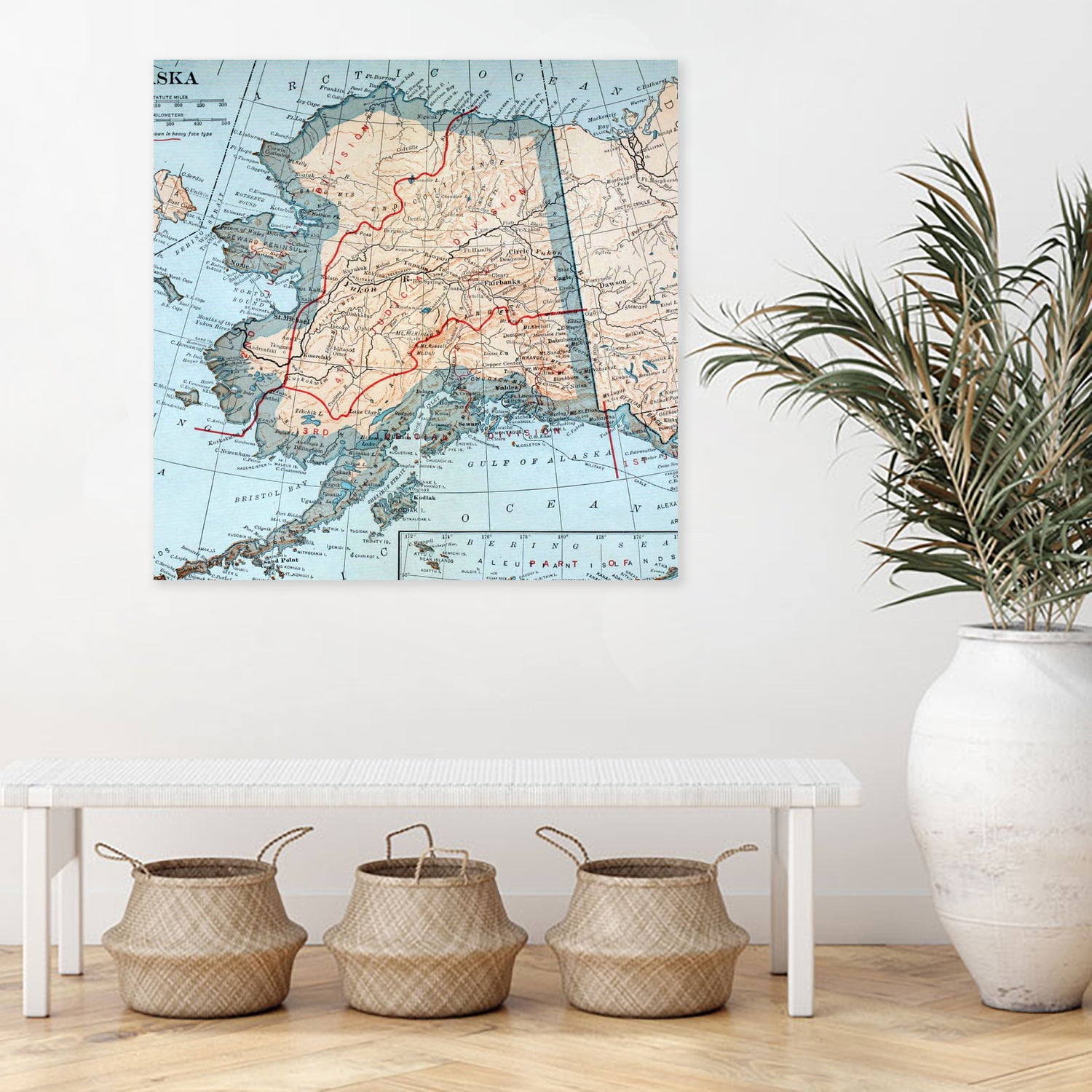 Vintage Map of Alaska (1921) by Adam Shaw on GIANT ART - white photo illustration