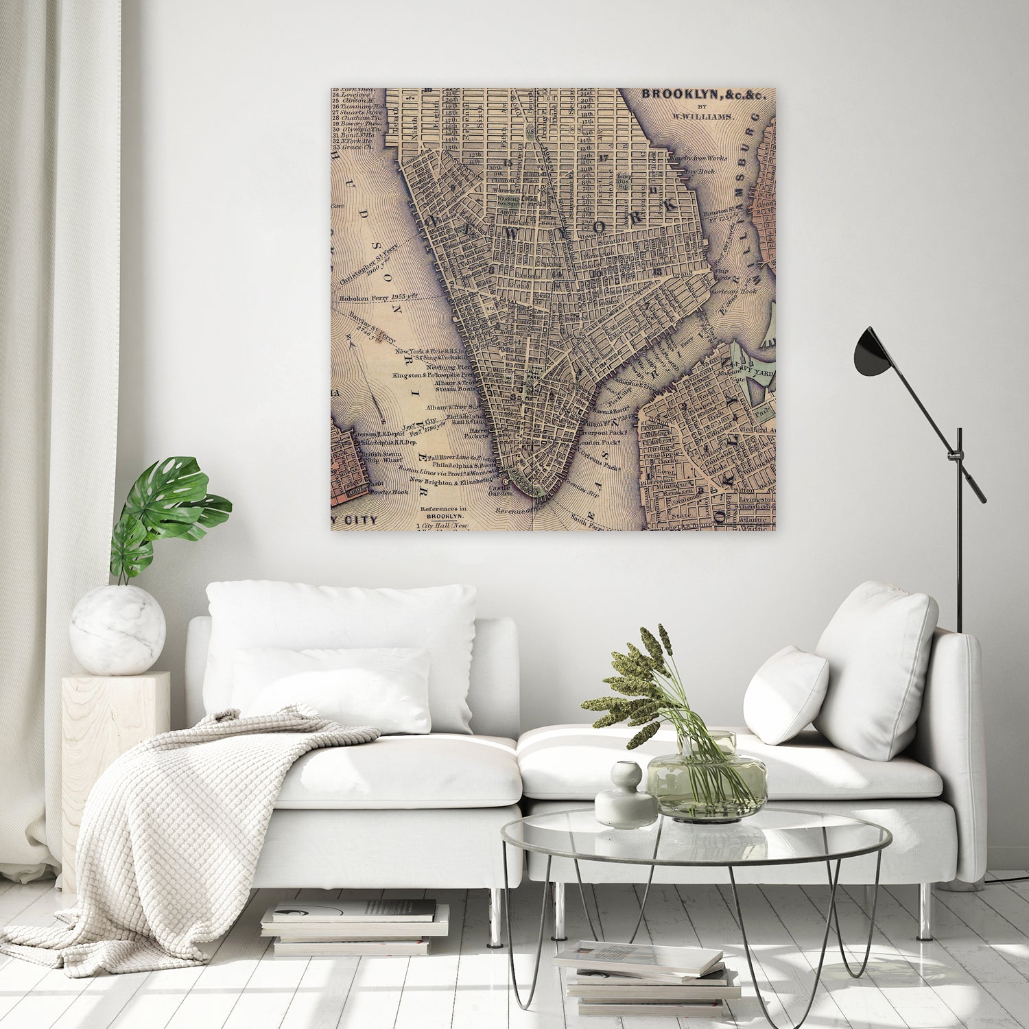 Vintage Map of Lower Manhattan (1847) by Adam Shaw on GIANT ART - white photo illustration