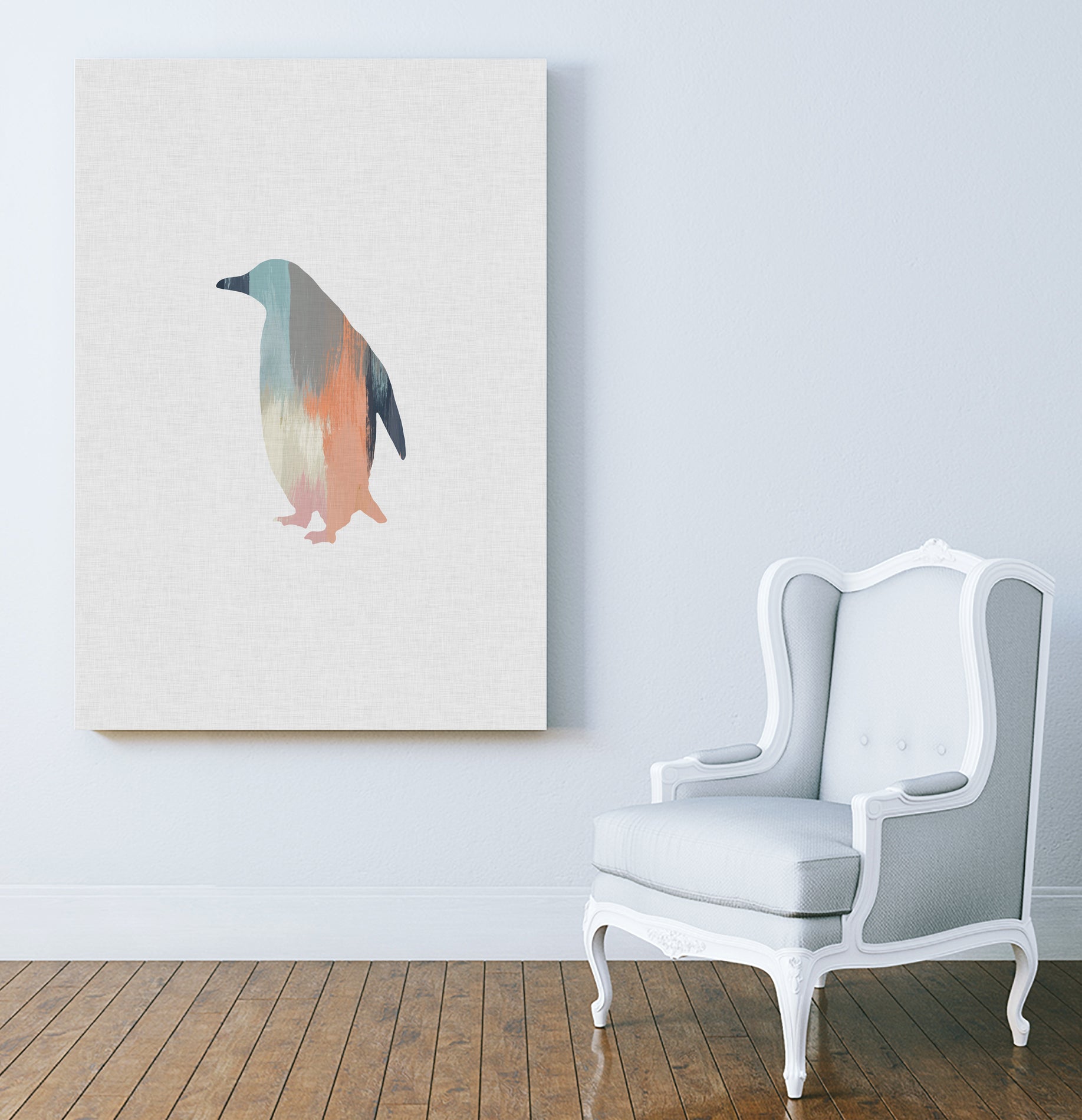 Pastel Penguin by Dana Shek on GIANT ART - white digital painting