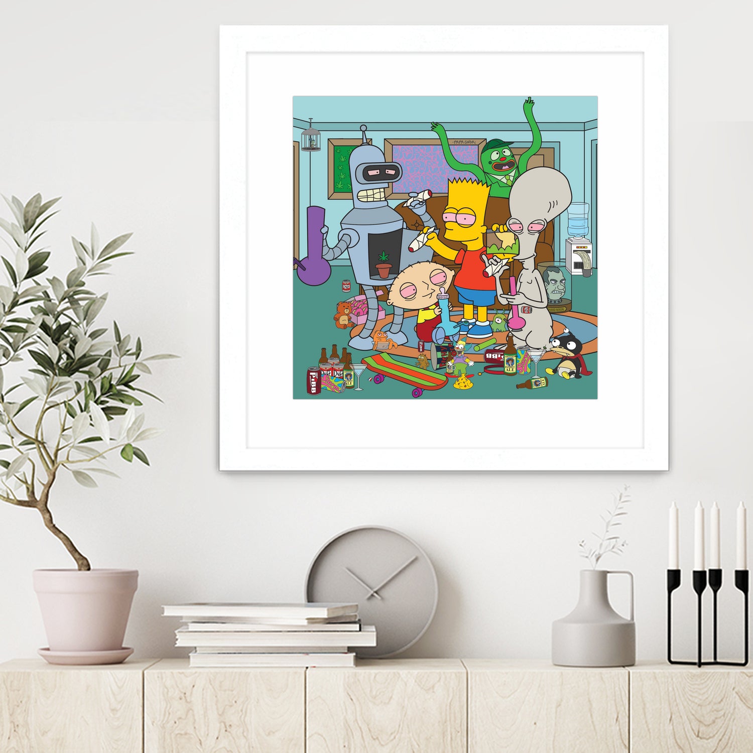 Cartoon Stoners by Proper Ganders on GIANT ART - blue vector illustration
