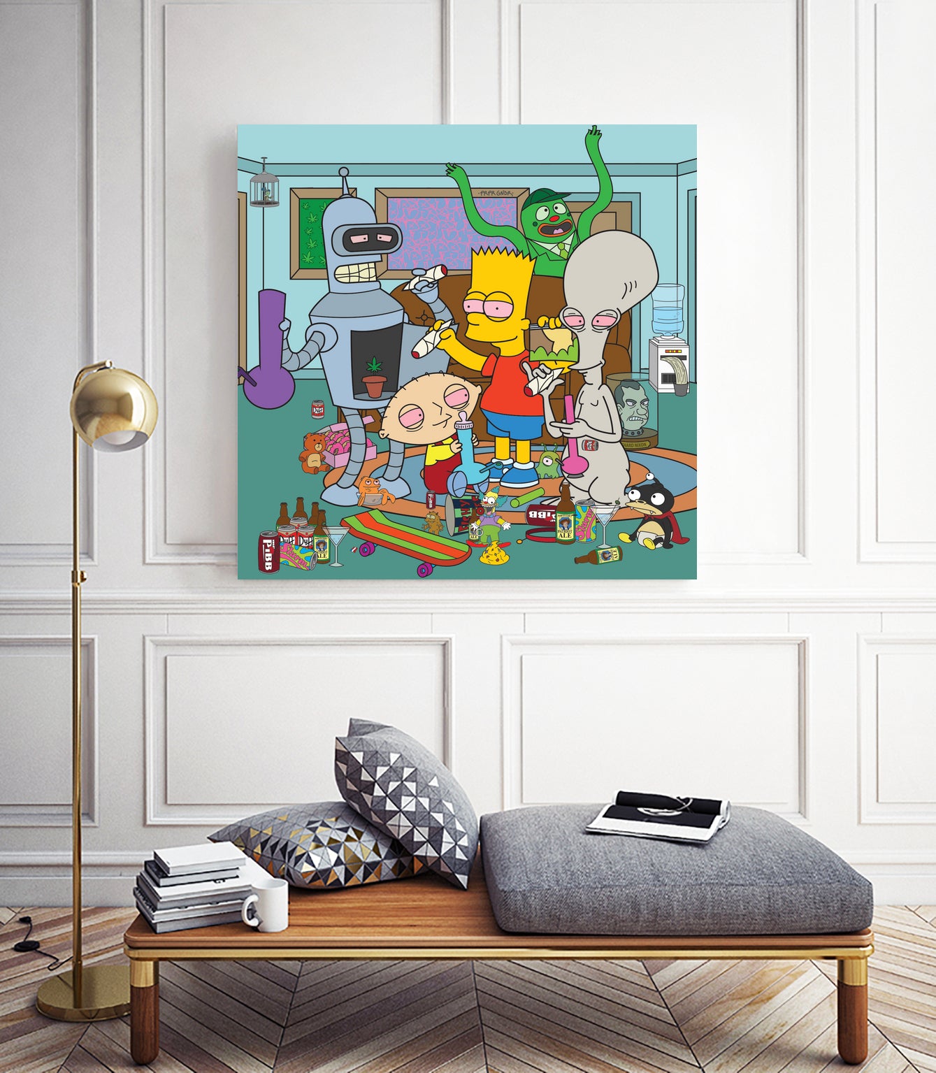 Cartoon Stoners by Proper Ganders on GIANT ART - blue vector illustration