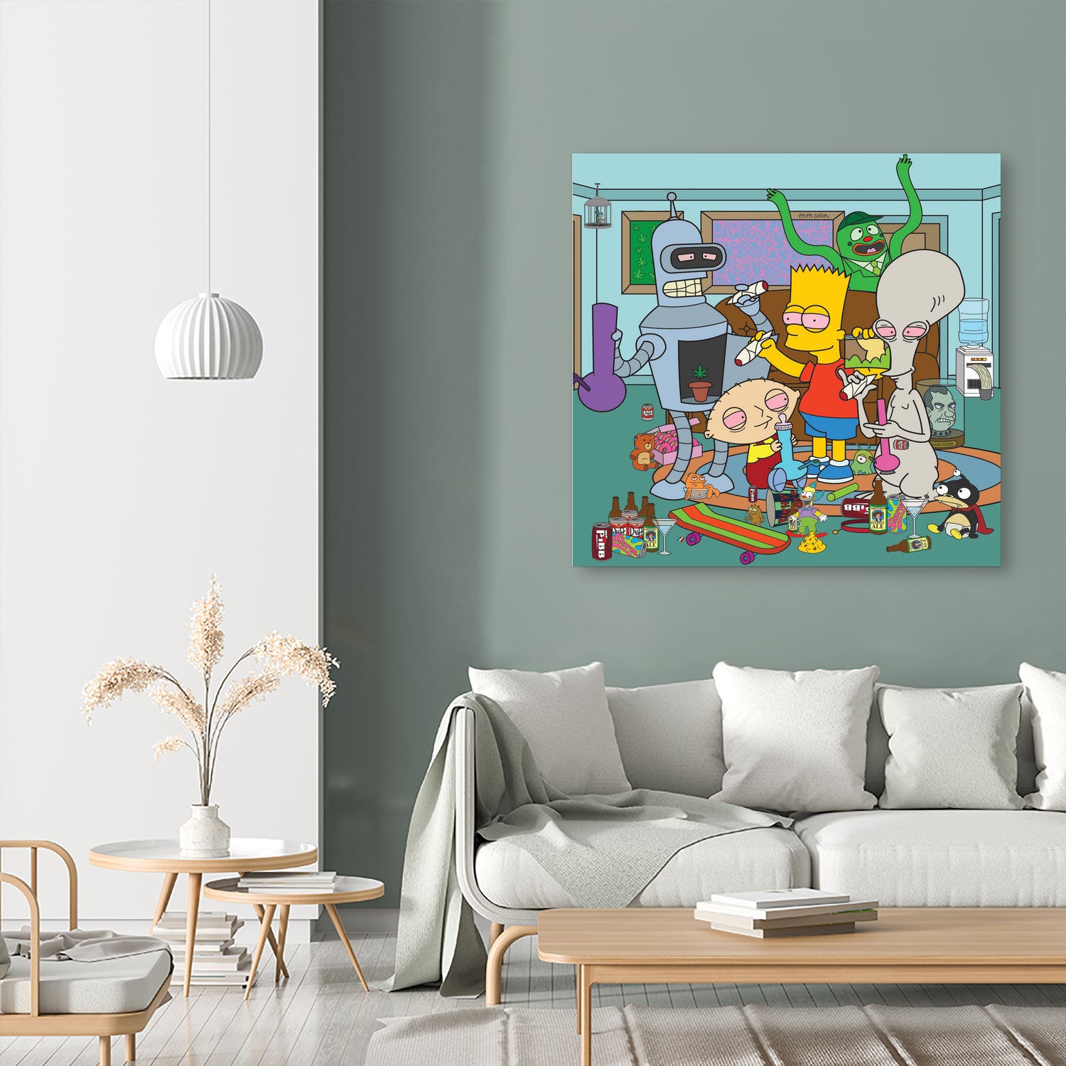 Cartoon Stoners by Proper Ganders on GIANT ART - blue vector illustration
