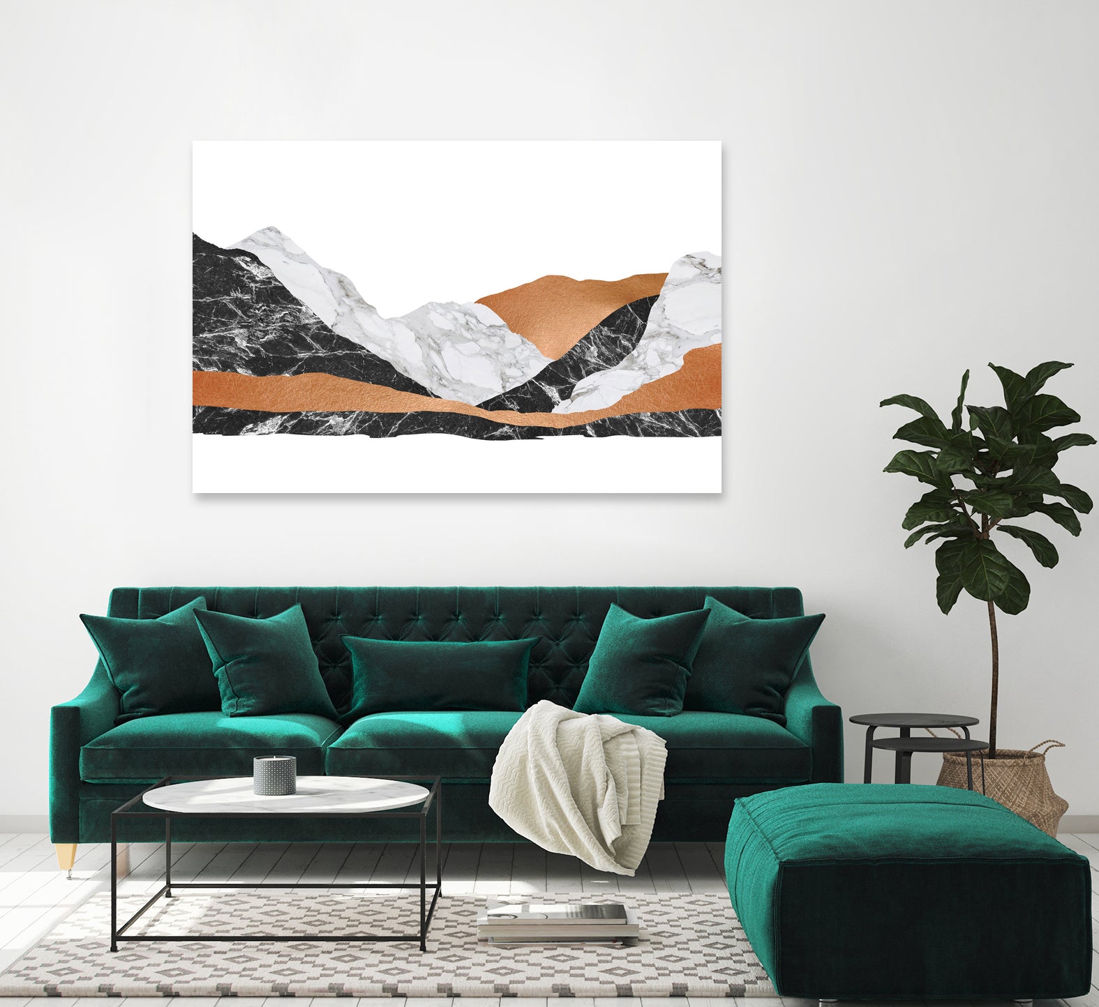 Marble Landscape I by Dana Shek on GIANT ART - white digital painting