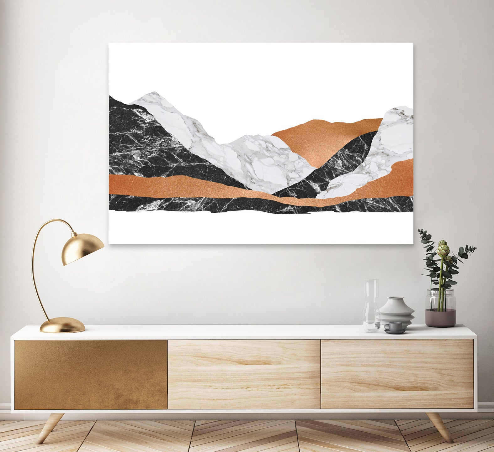 Marble Landscape I by Dana Shek on GIANT ART - white digital painting