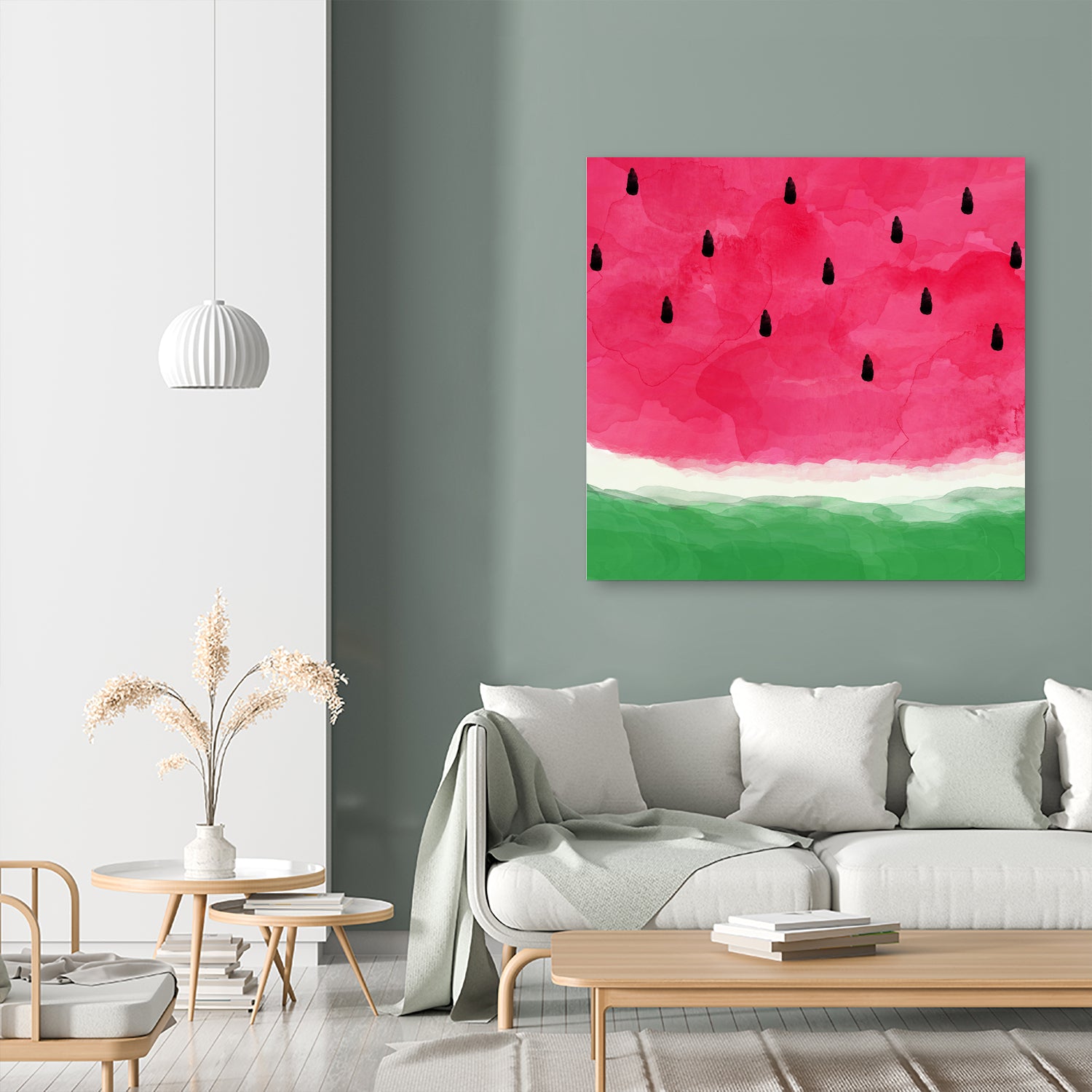 Watermelon Abstract by Dana Shek on GIANT ART - white digital painting