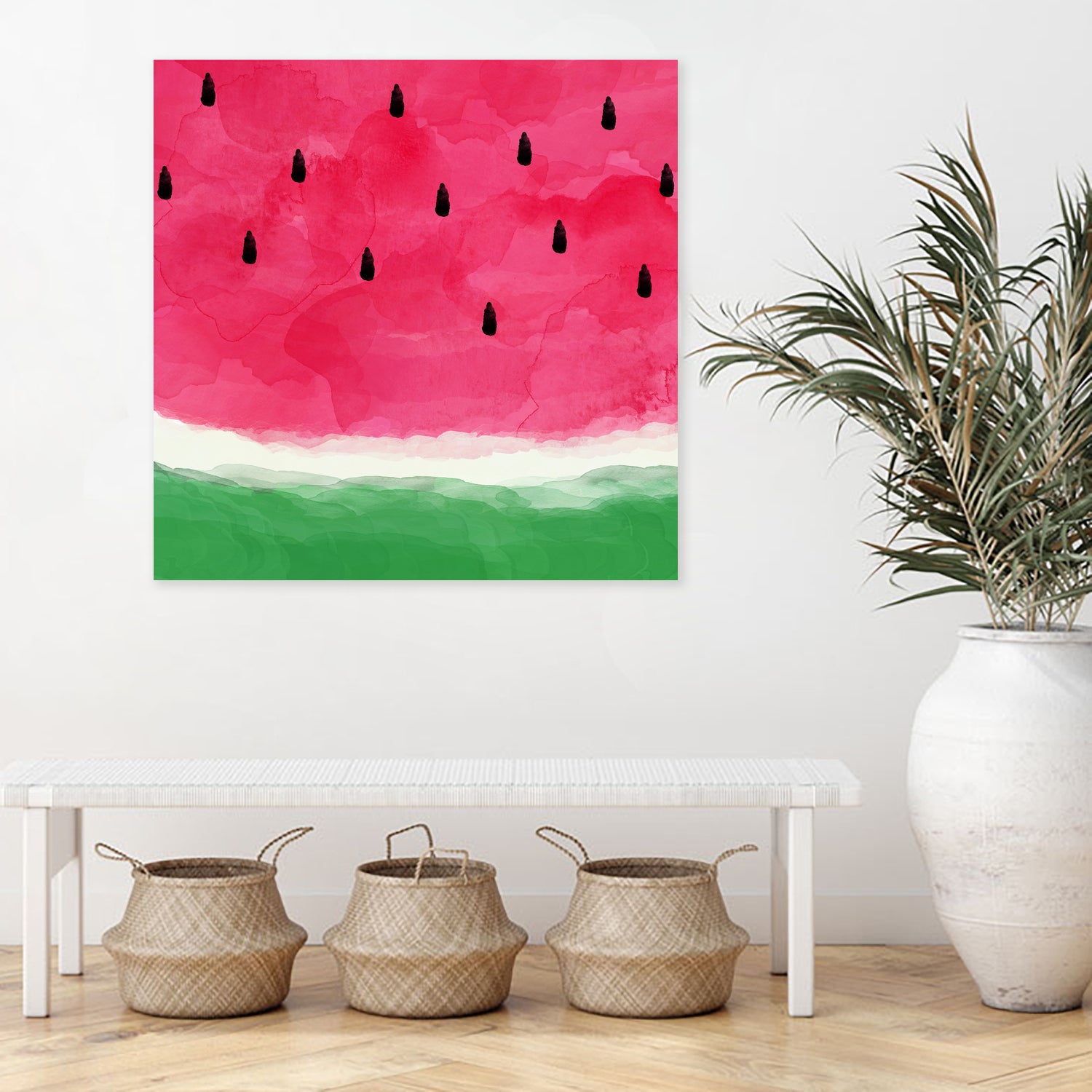 Watermelon Abstract by Dana Shek on GIANT ART - white digital painting