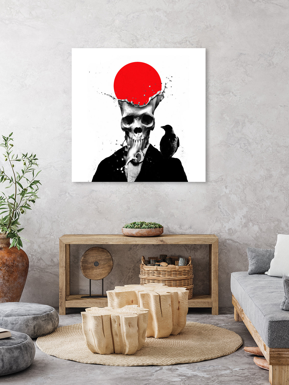 Splash Skull by Ali Gulec on GIANT ART - white photo illustration