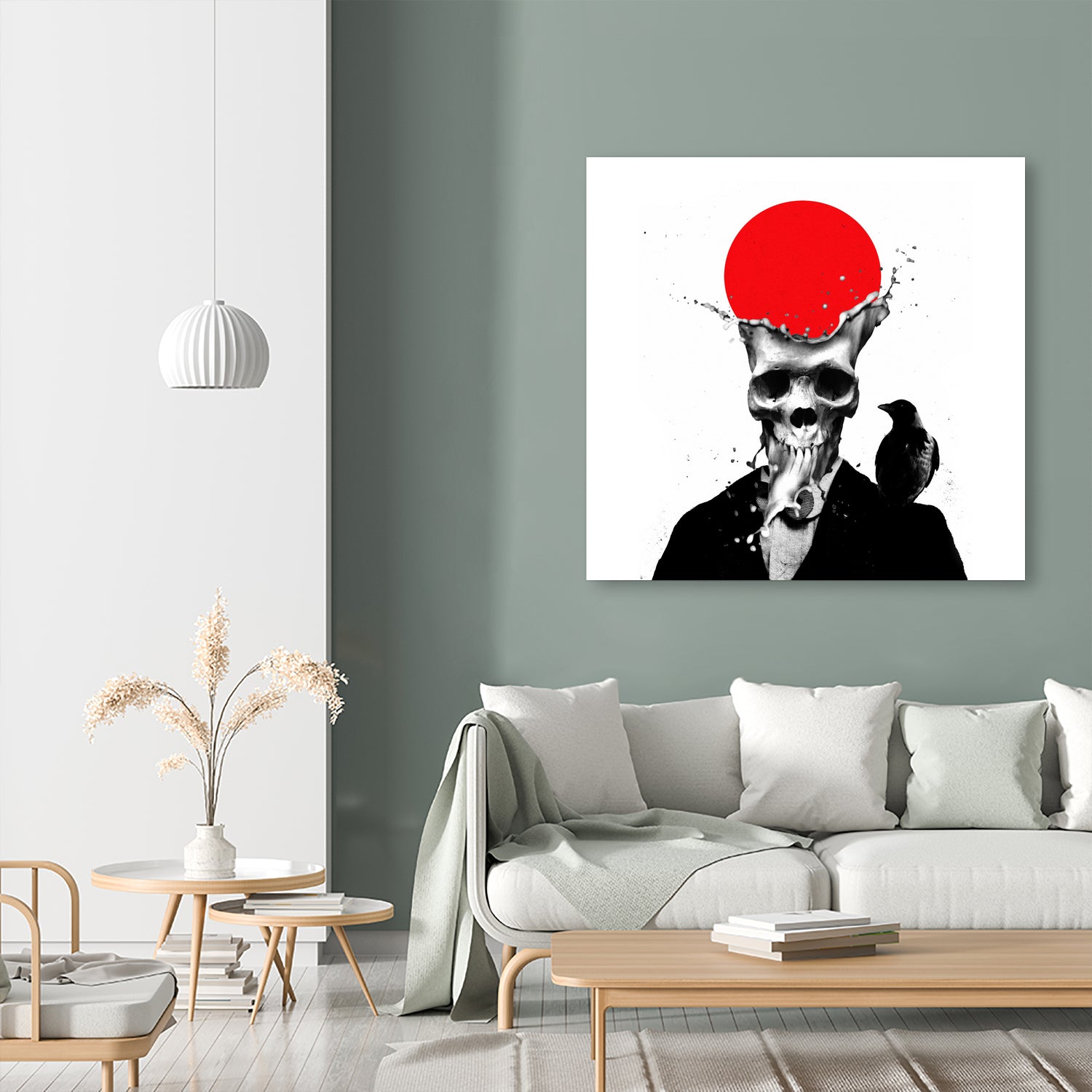 Splash Skull by Ali Gulec on GIANT ART - white photo illustration