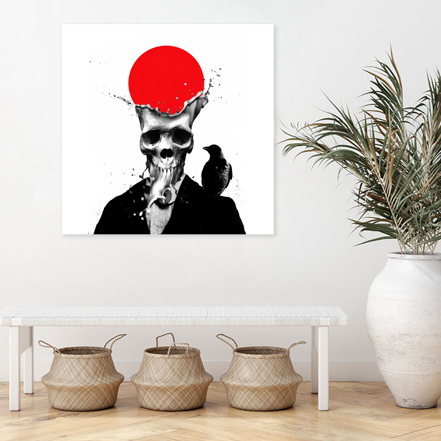 Splash Skull by Ali Gulec on GIANT ART - white photo illustration