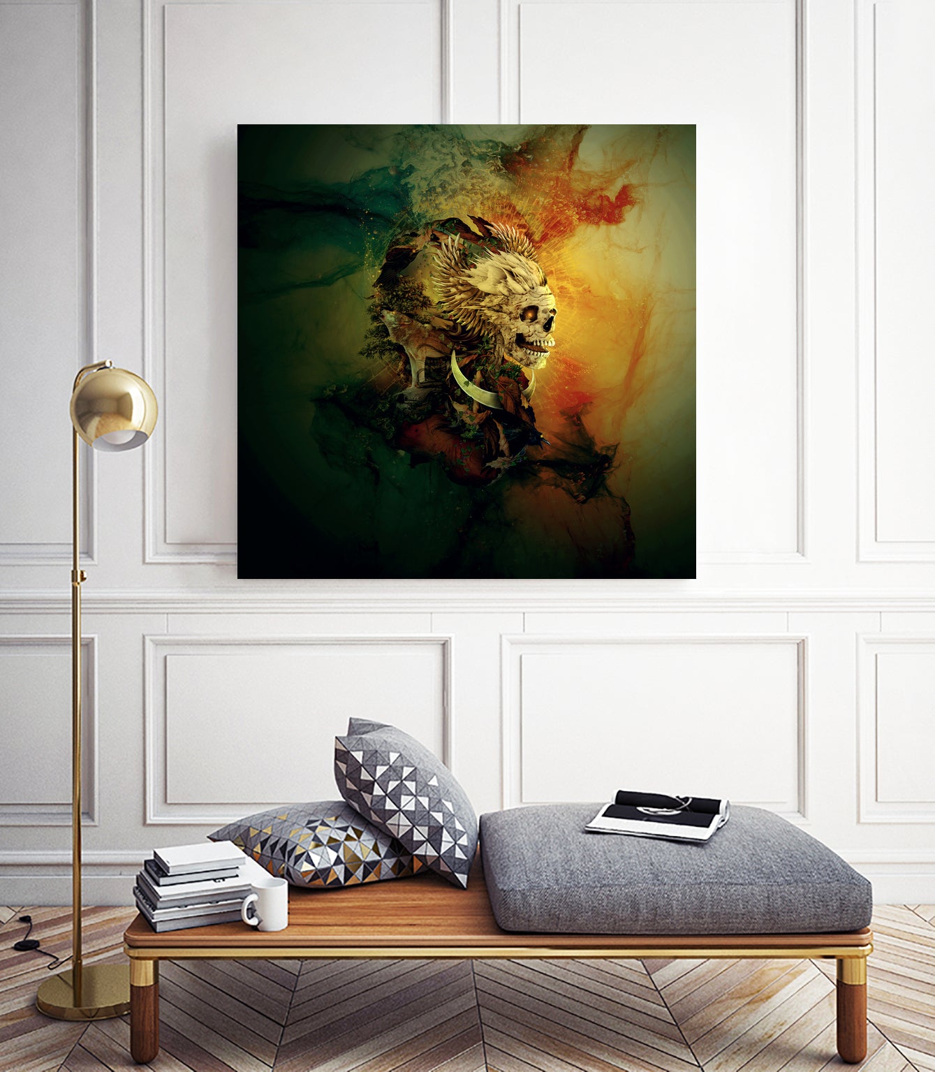 Skull Lord III by RIZA PEKER on GIANT ART - yellow photo manipulation