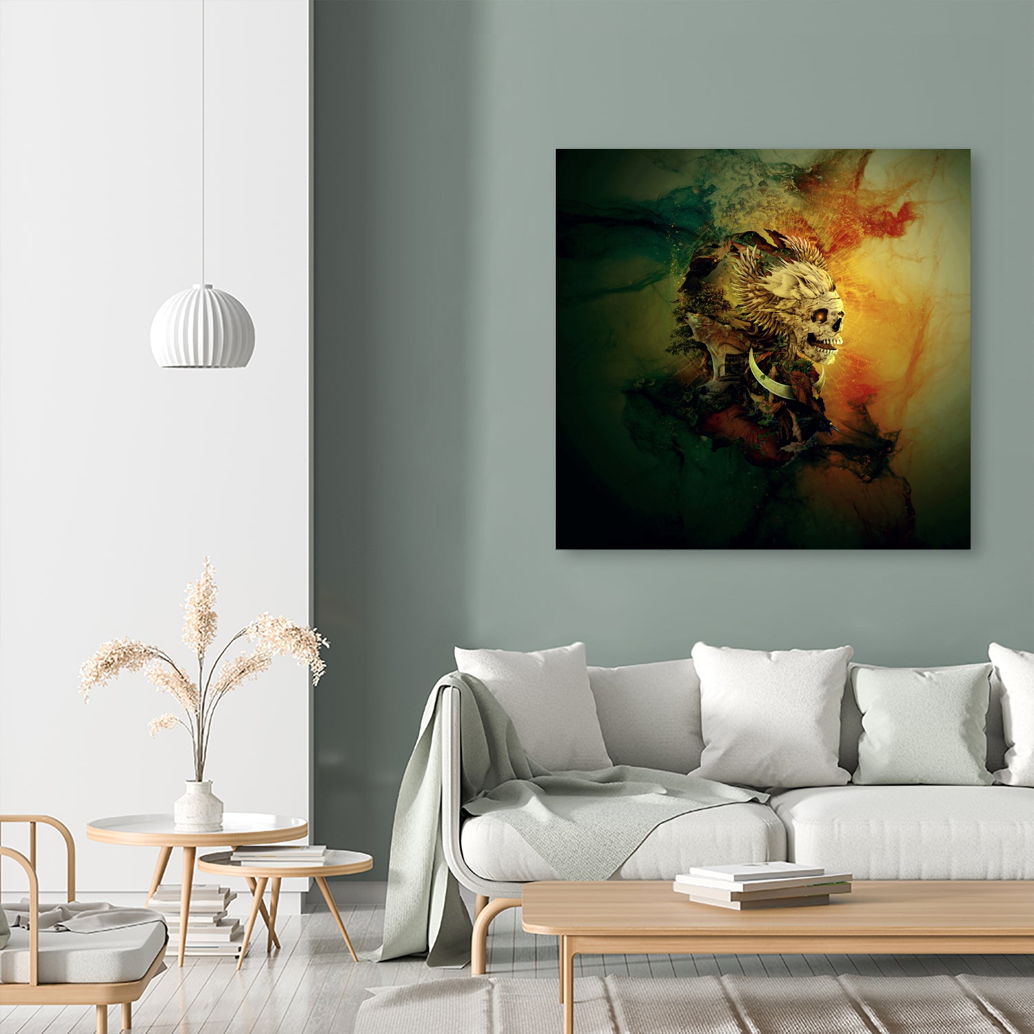 Skull Lord III by RIZA PEKER on GIANT ART - yellow photo manipulation