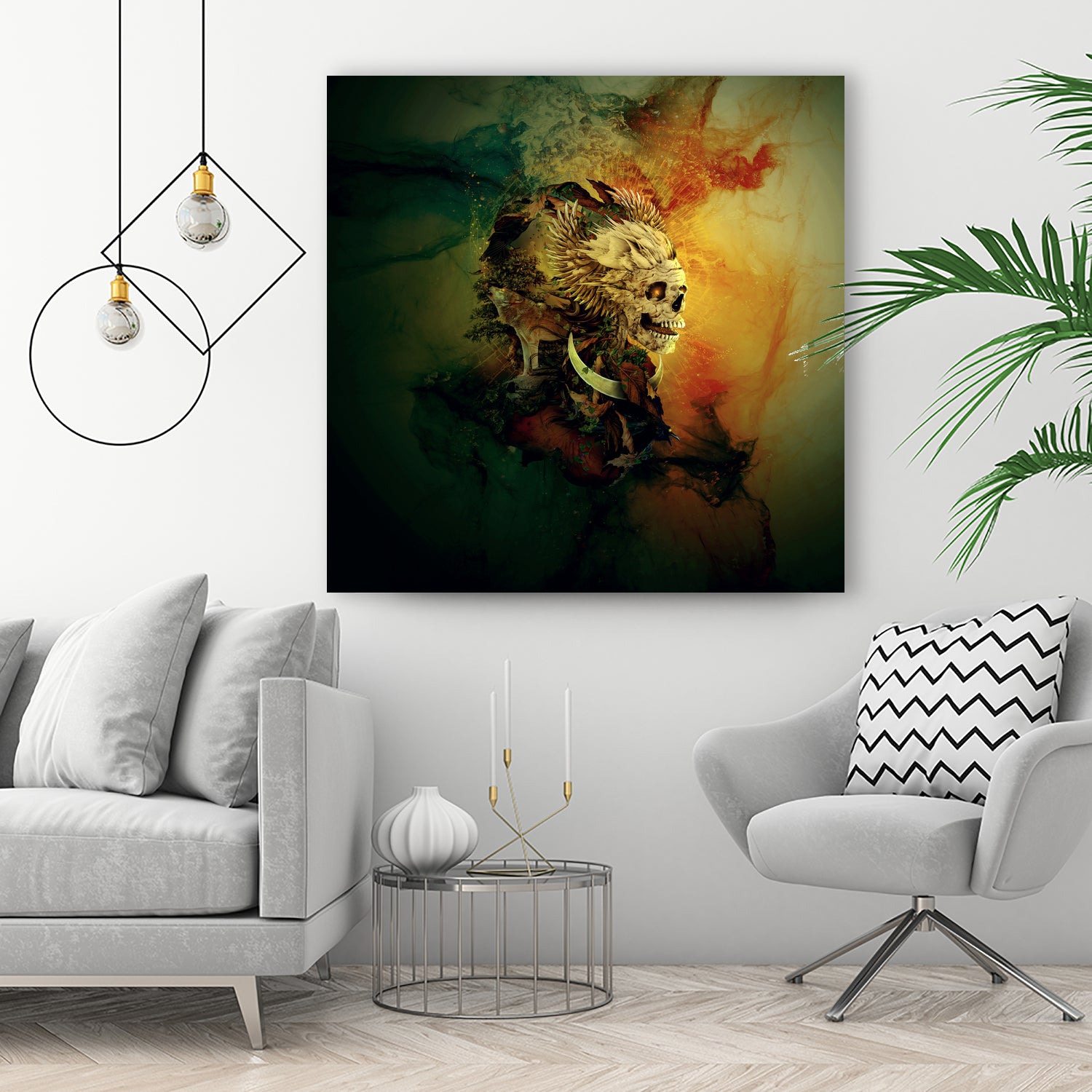 Skull Lord III by RIZA PEKER on GIANT ART - yellow photo manipulation