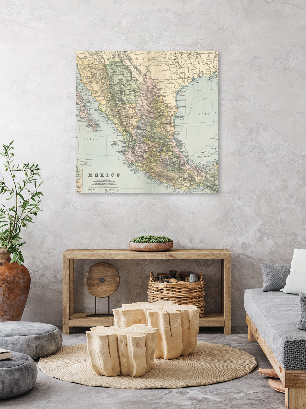 Vintage Map of Mexico (1891) by Adam Shaw on GIANT ART - white photo illustration