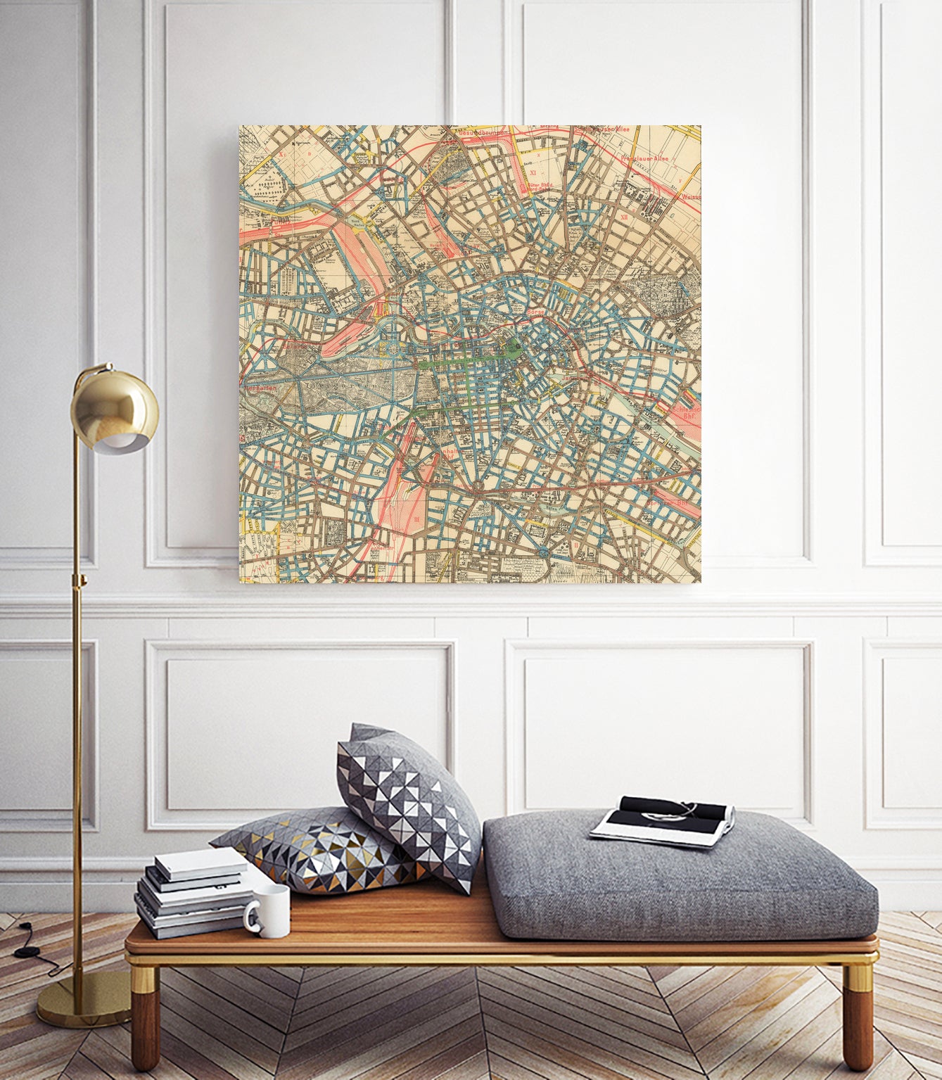 Vintage Map of Berlin Germany (1904) by Adam Shaw on GIANT ART - white photo illustration