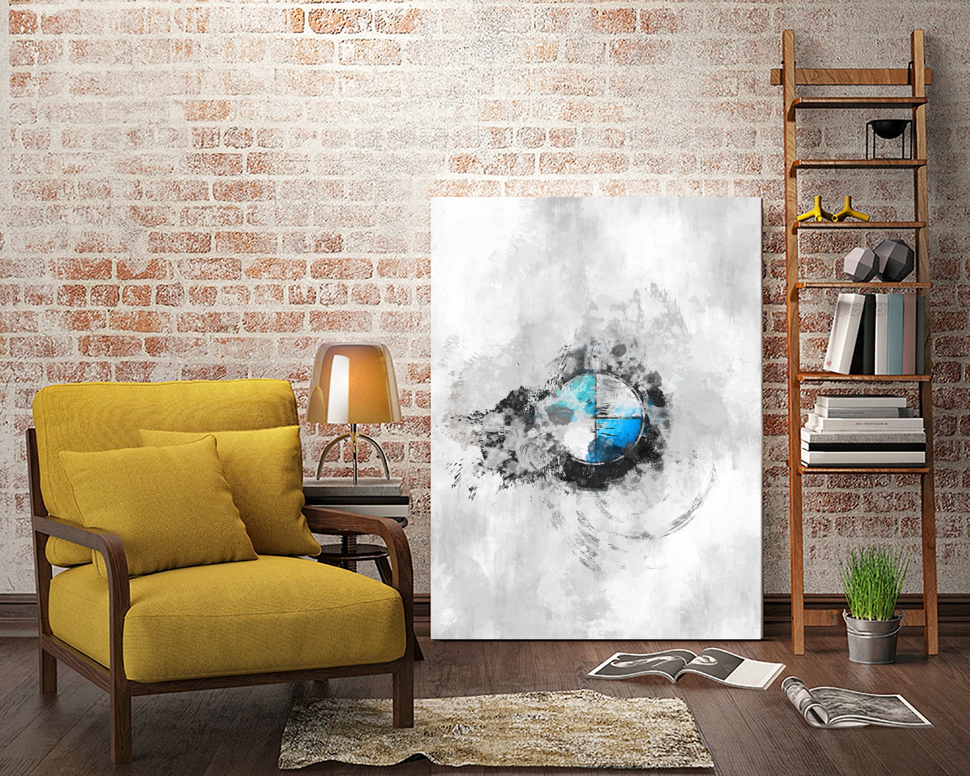 BMW Splatter painting by Jurijs Permanickis on GIANT ART - gray digital painting