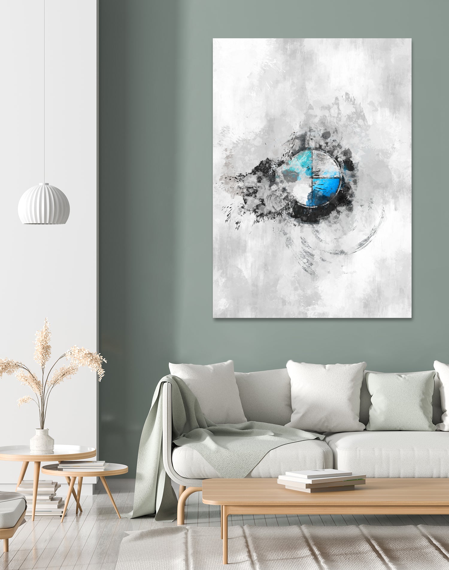 BMW Splatter painting by Jurijs Permanickis on GIANT ART - gray digital painting