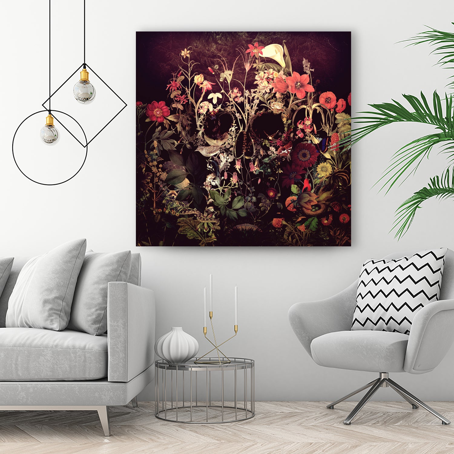 Bloom Skull by Ali Gulec on GIANT ART - red photo illustration