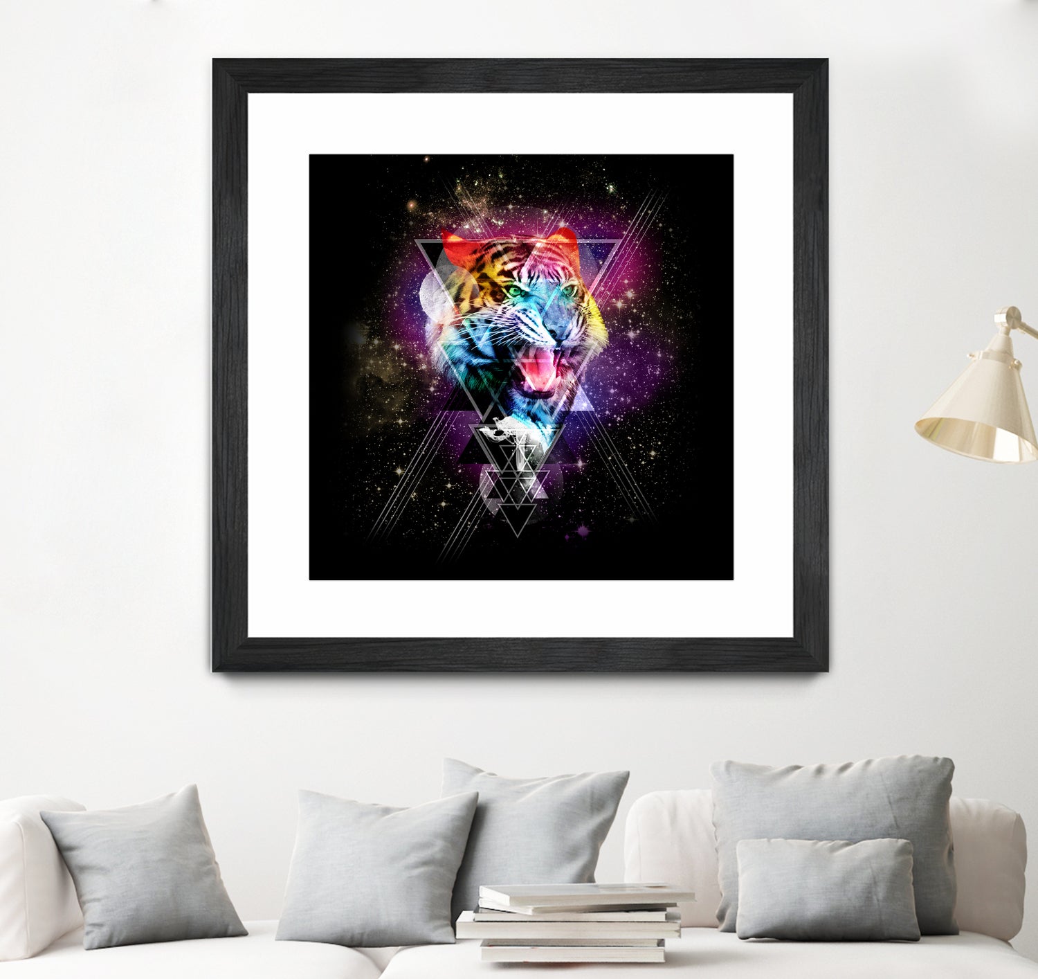 Cosmic Tiger by Ali Gulec on GIANT ART - black photo illustration