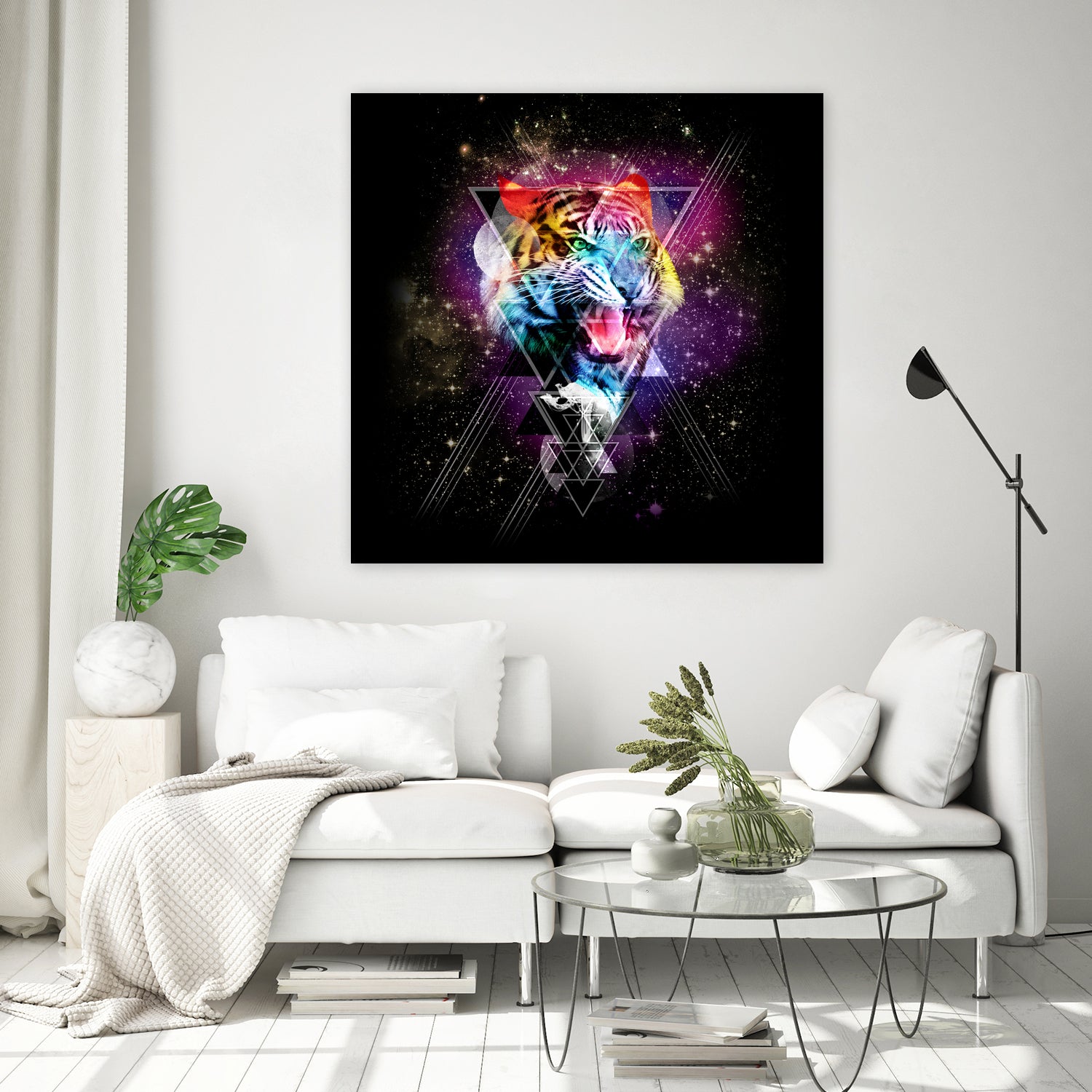 Cosmic Tiger by Ali Gulec on GIANT ART - black photo illustration