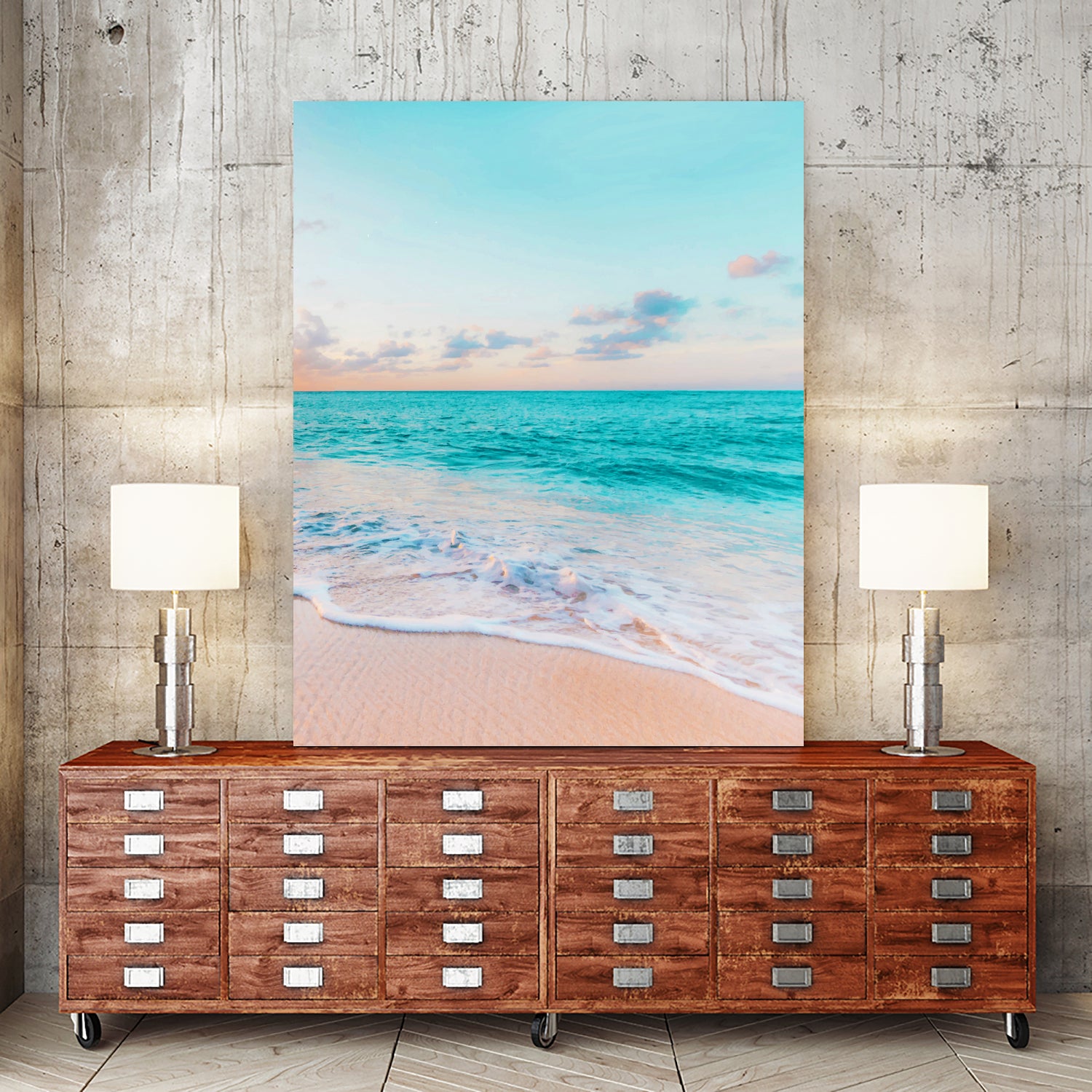 Ocean Bliss, Nature Landscape Sea Travel Tropical, Nordic by Uma Gokhale on GIANT ART - blue photo illustration