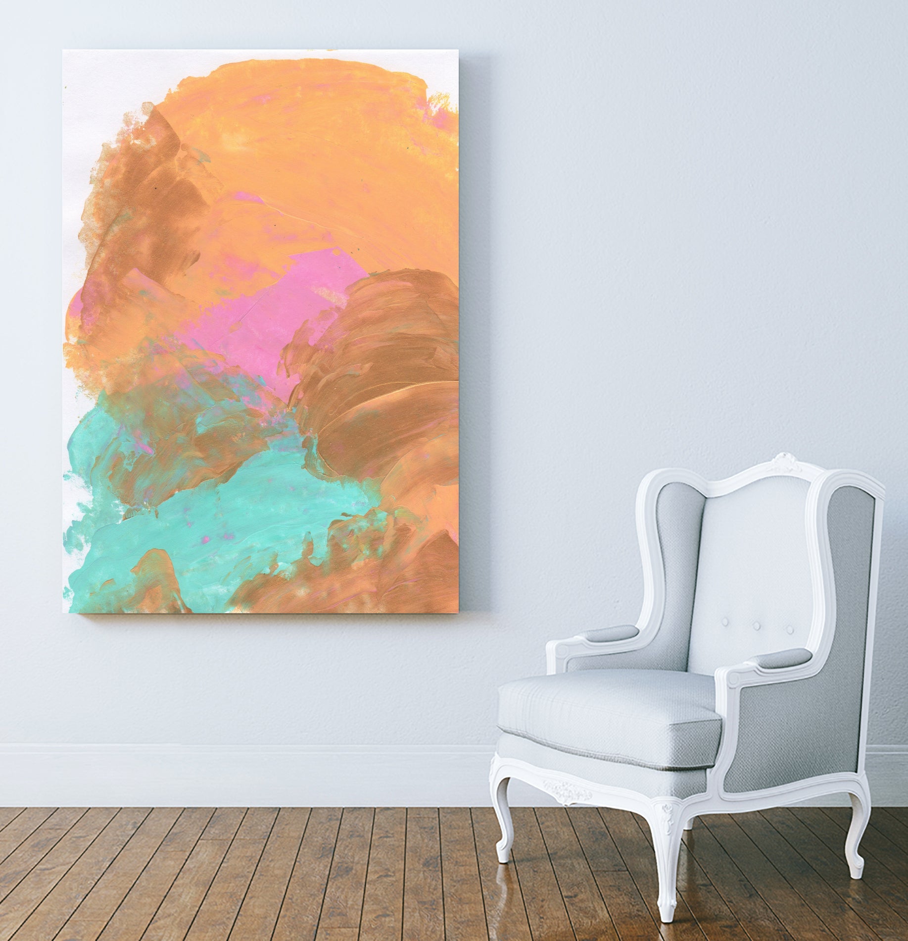 Abstract 842 by Cecilie Karoline on GIANT ART - pink mixed media