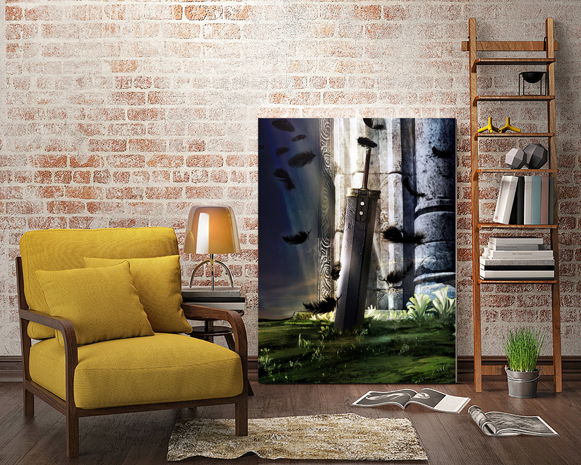 A Hero's sword - Final Fantasy VII Artwork by MCAshe 24 on GIANT ART - green digital painting