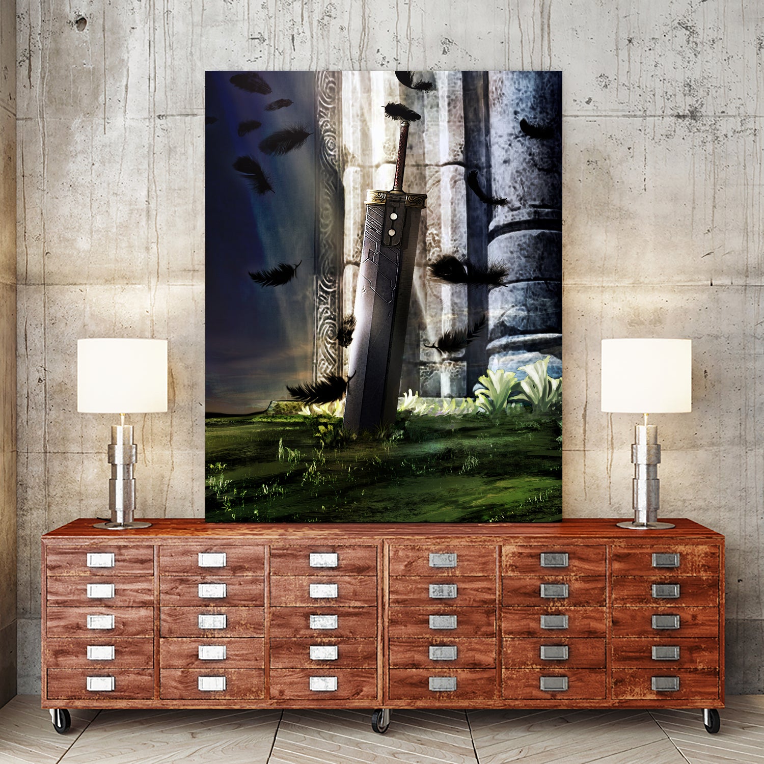 A Hero's sword - Final Fantasy VII Artwork by MCAshe 24 on GIANT ART - green digital painting