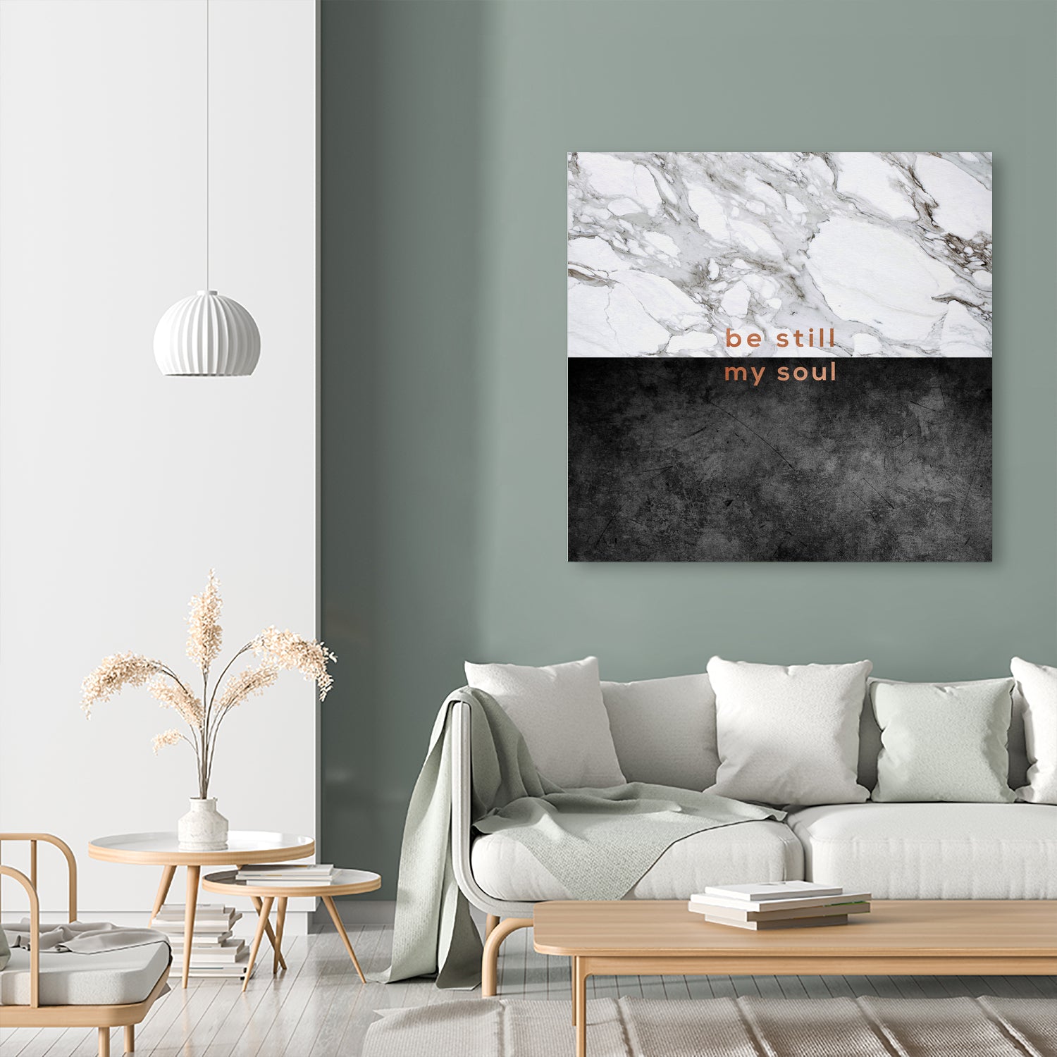 Be Still My Soul Copper by Dana Shek on GIANT ART - white typography