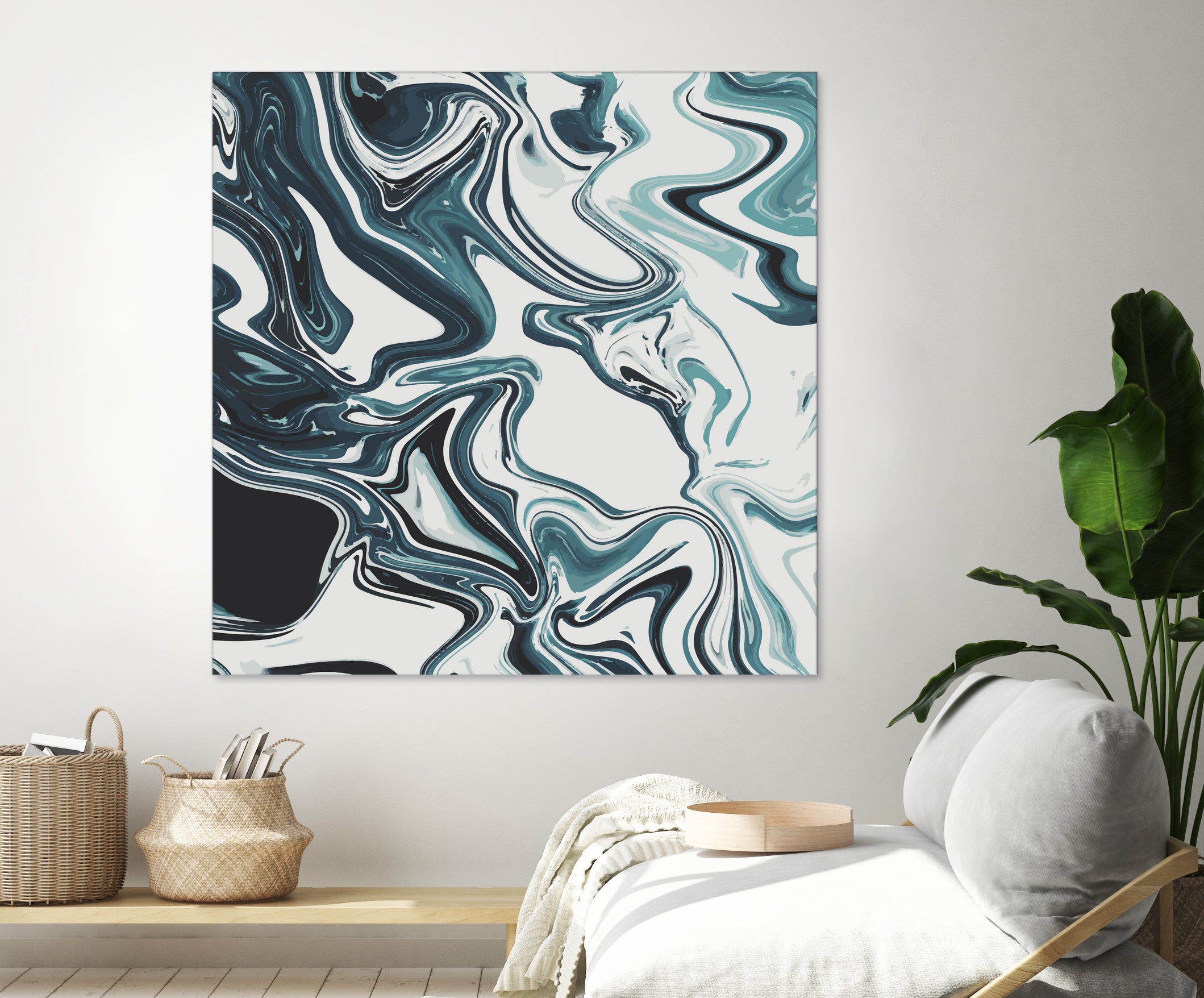 Liquid Marble Blues 023 by Jelena Obradovic on GIANT ART - blue vector illustration