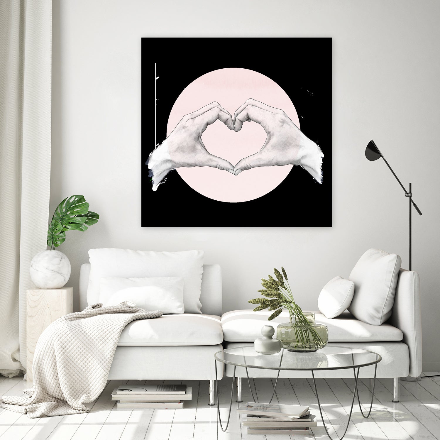 hearten hand // hand study by Laura Graves on GIANT ART - pink digital drawing